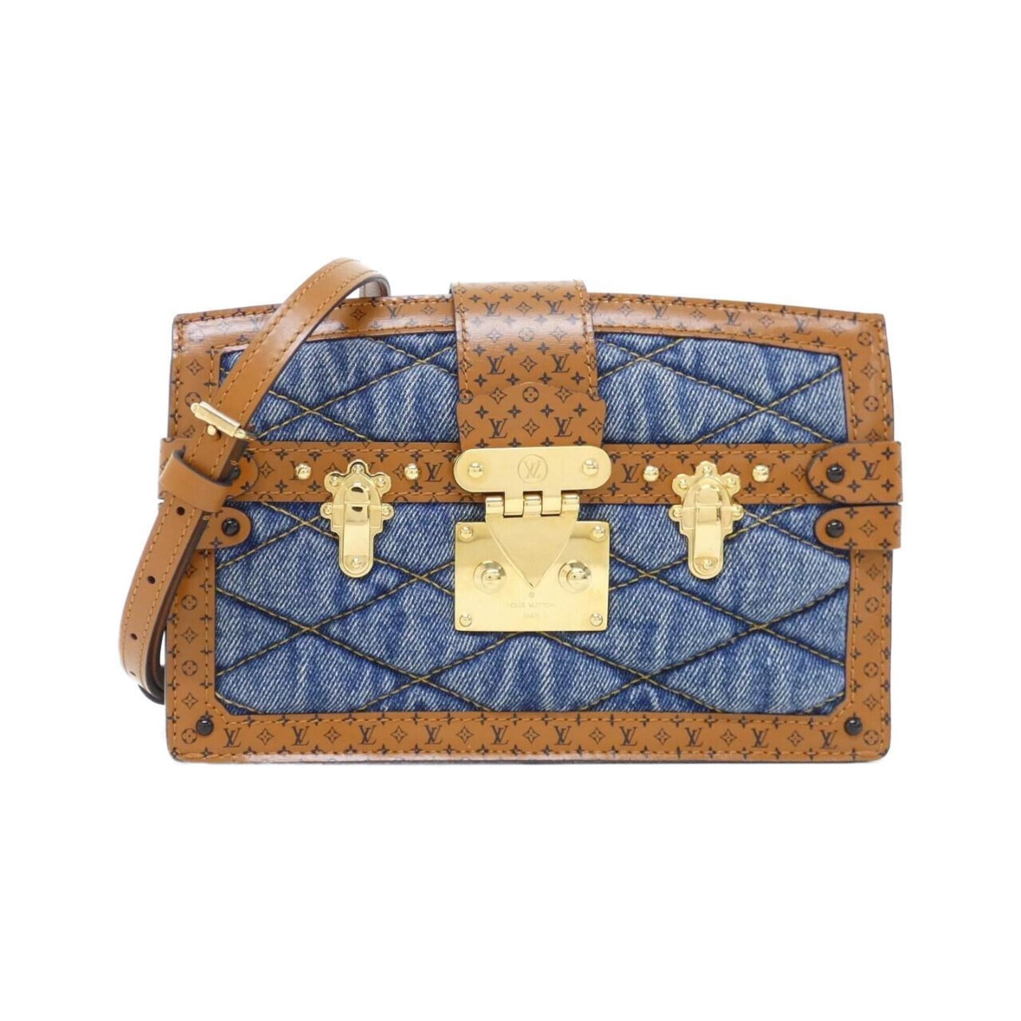 Louis Vuitton Blue Denim Leather Shoulder Bag (Pre-Owned)