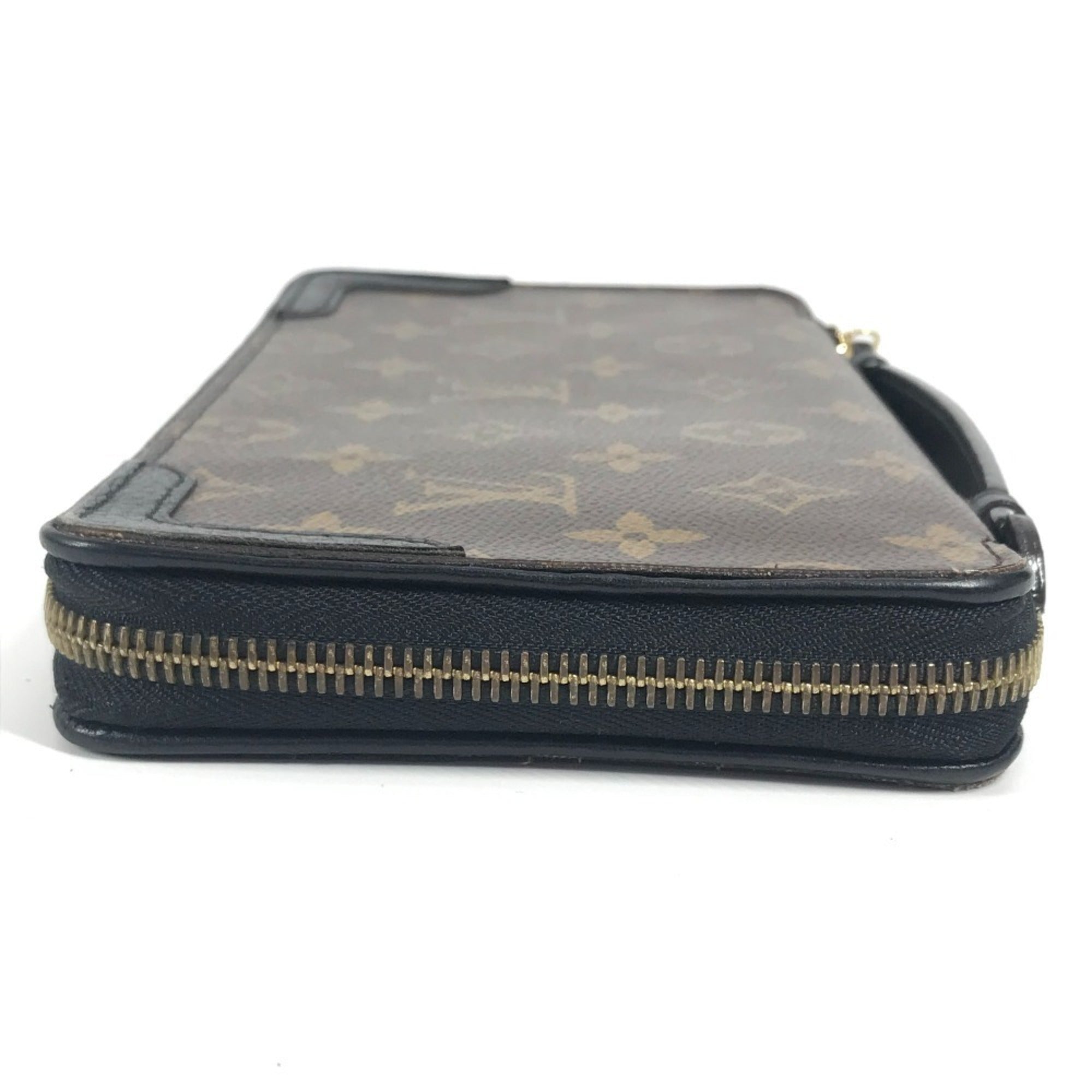 Louis Vuitton Monogram Black Brown Monogram Leather Pouch (Pre-Owned)
