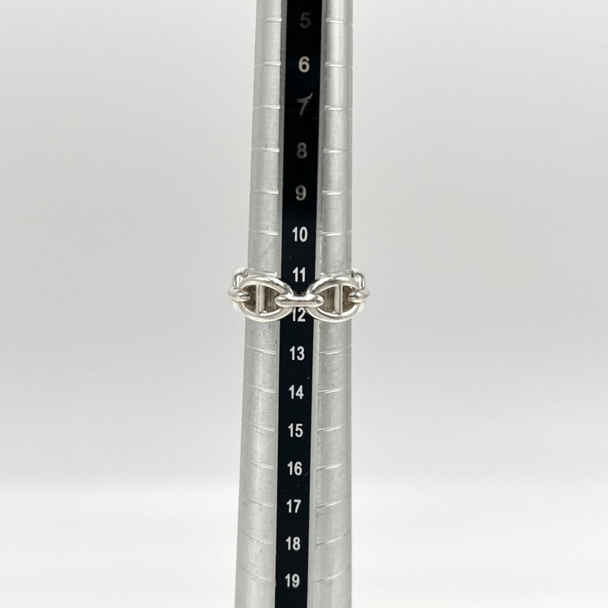 Hermes Silver 925 Band Ring (Pre-Owned)