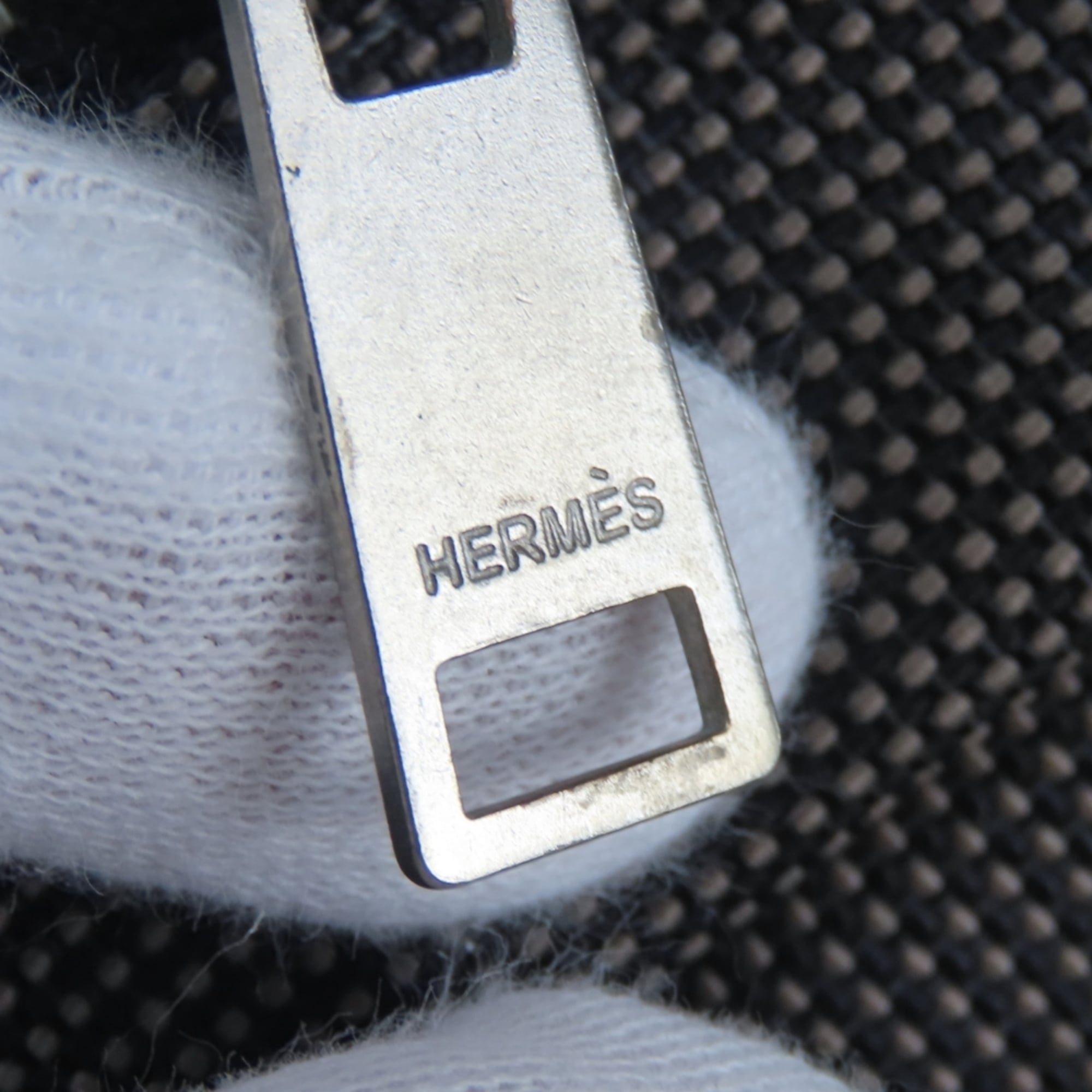 Hermes Gray Polyester Tote Bag (Pre-Owned)