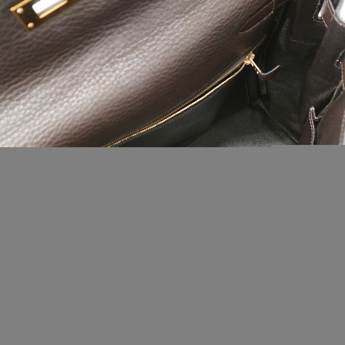 Hermes Brown Togo Leather Handbag (Pre-Owned)
