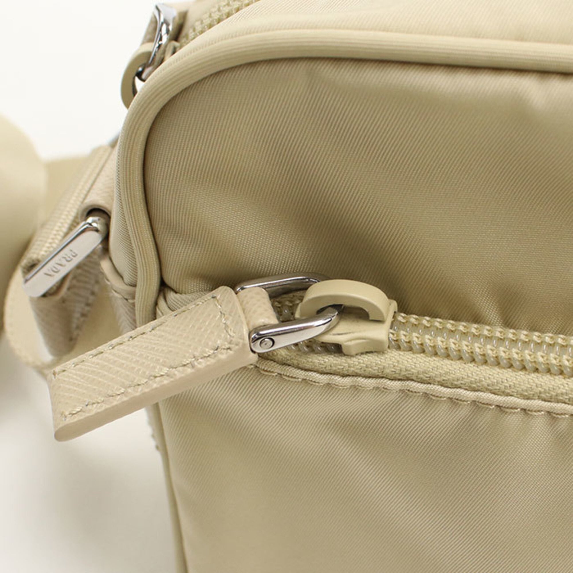 Prada Beige Nylon Shoulder Bag (Pre-Owned)