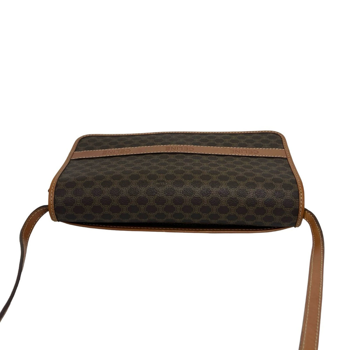 Celine Brown Leather Pvc Pochette Shoulder Bag (Pre-Owned)
