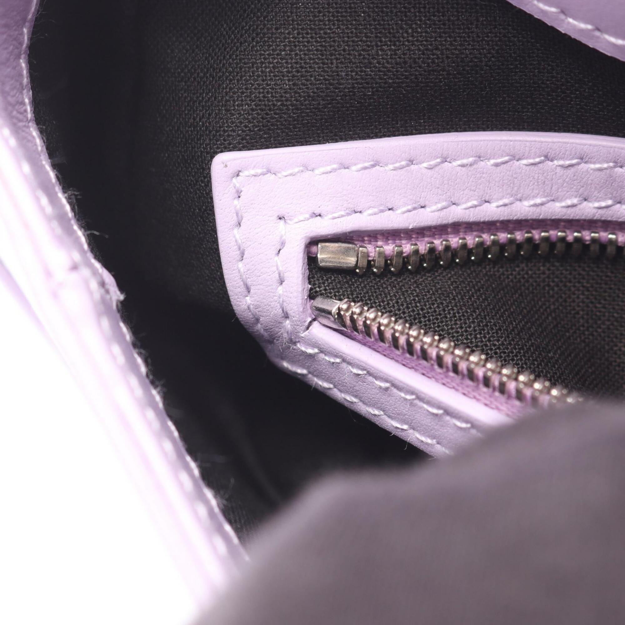 Balenciaga Purple Leather Handbag Shoulder Bag (Pre-Owned)