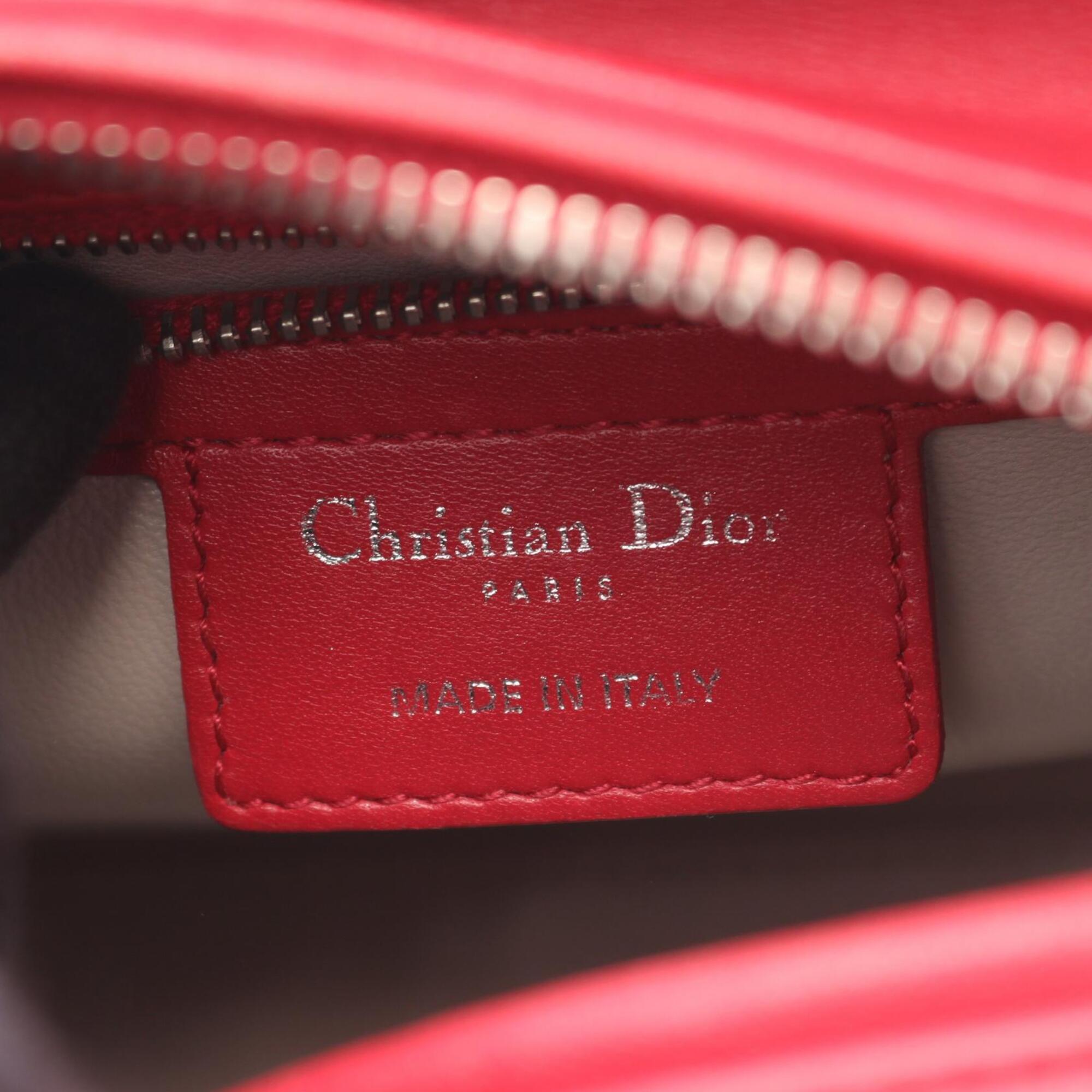 Christian Dior Gray Pink Leather Handbag (Pre-Owned)