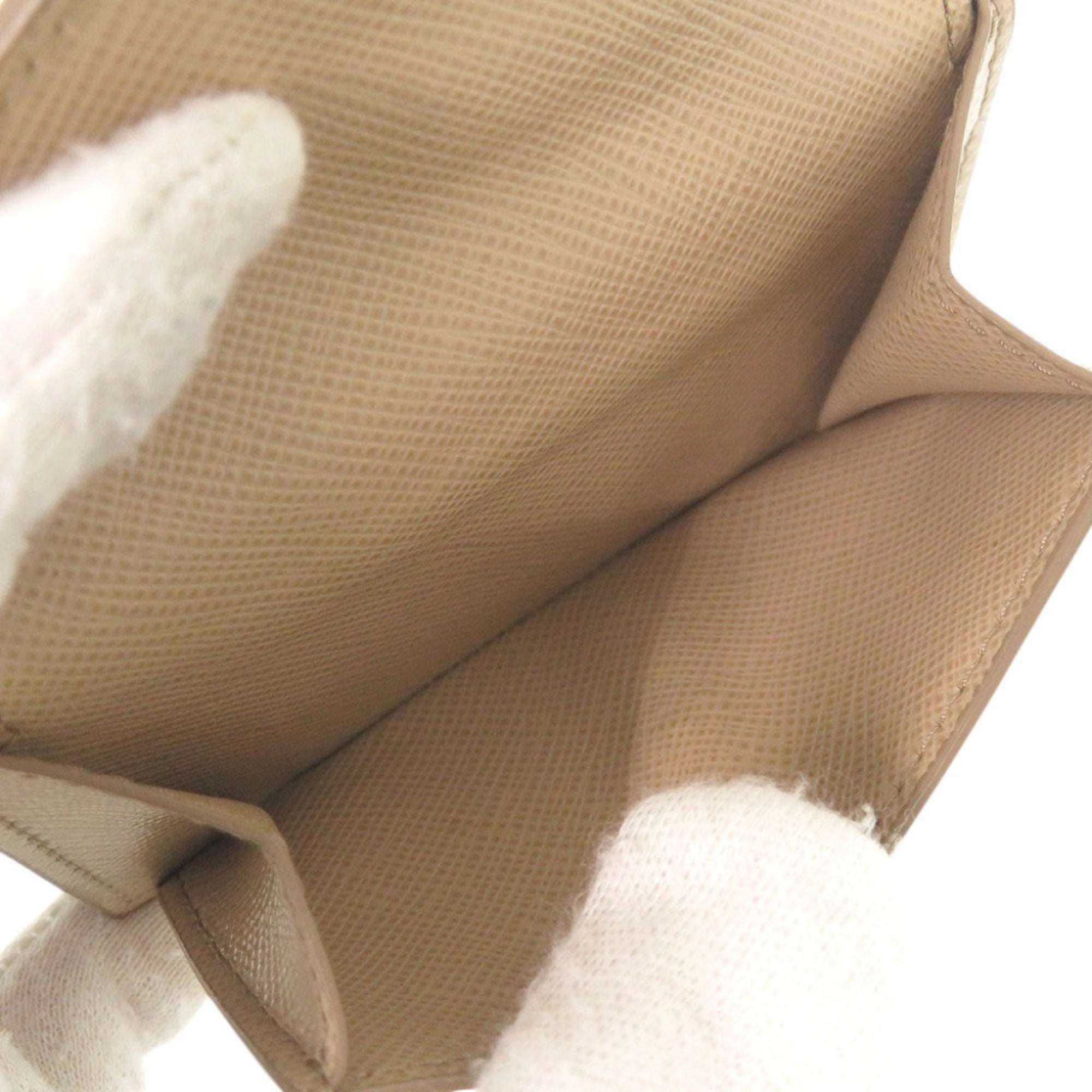 Prada Beige Saffiano Wallet (Tri-Fold) (Pre-Owned)