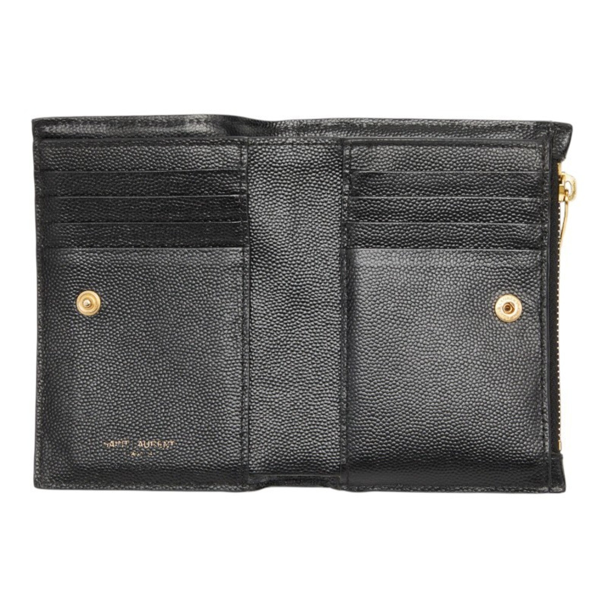 Saint Laurent Black Leather Wallet (Bi-Fold) (Pre-Owned)