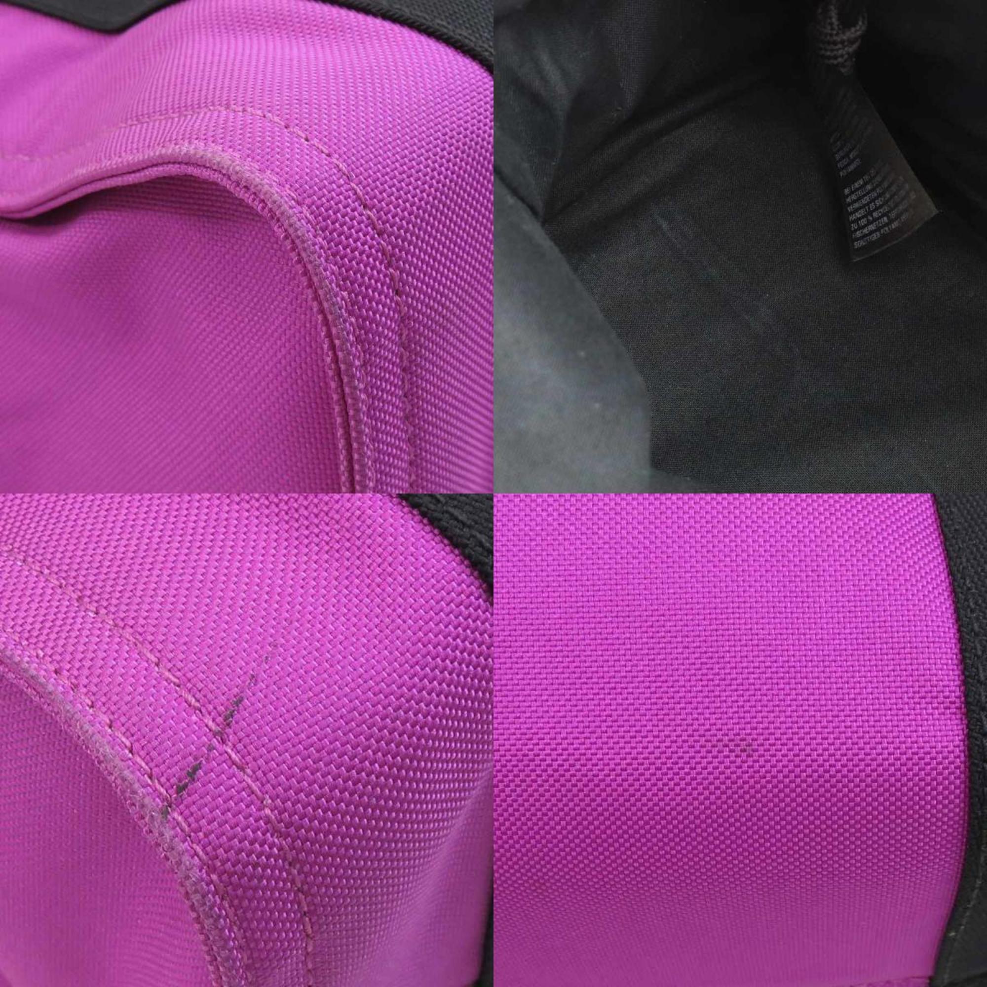 Balenciaga Black Purple Canvas Handbag Shoulder Bag (Pre-Owned)