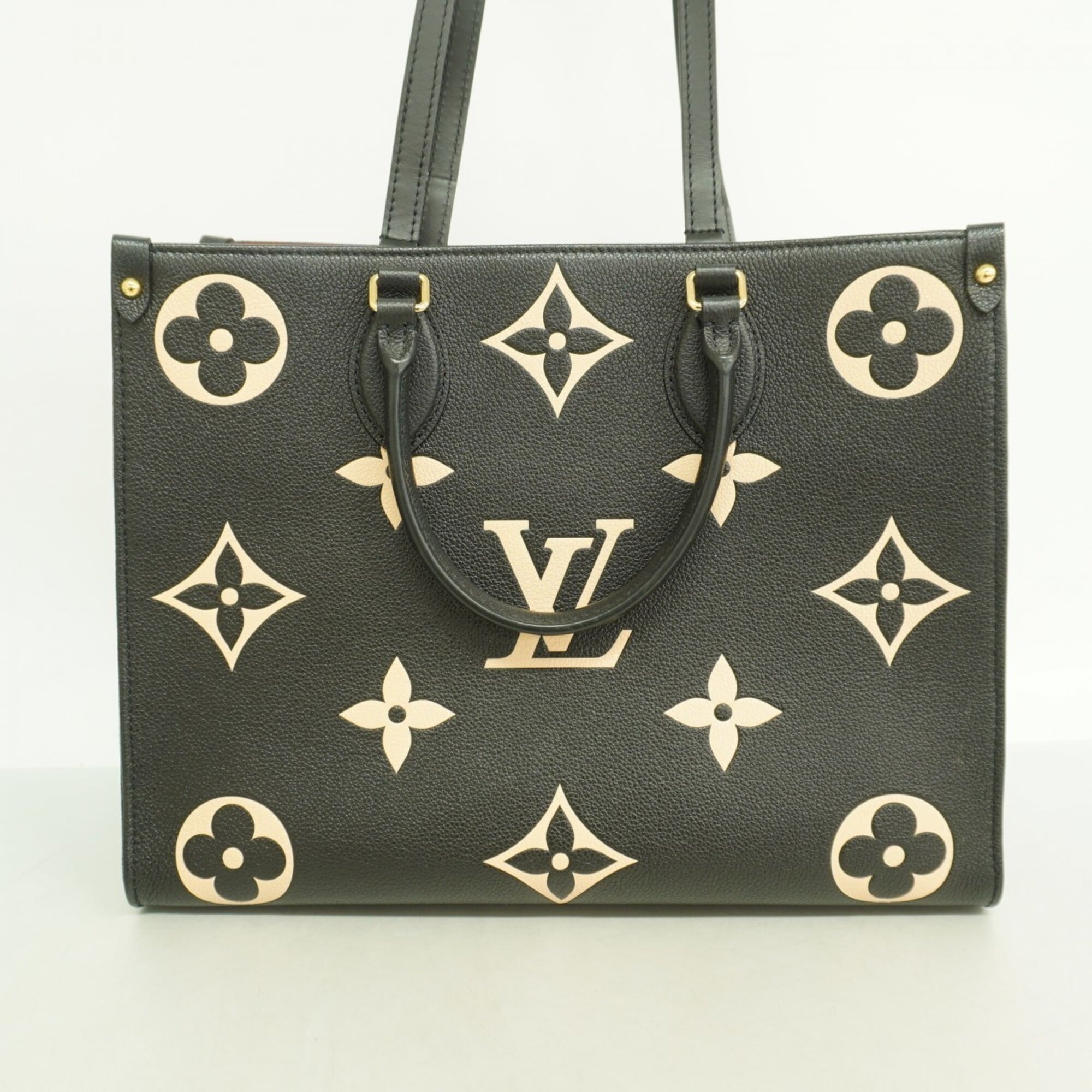 Louis Vuitton Beige Black Tote Bag (Pre-Owned)