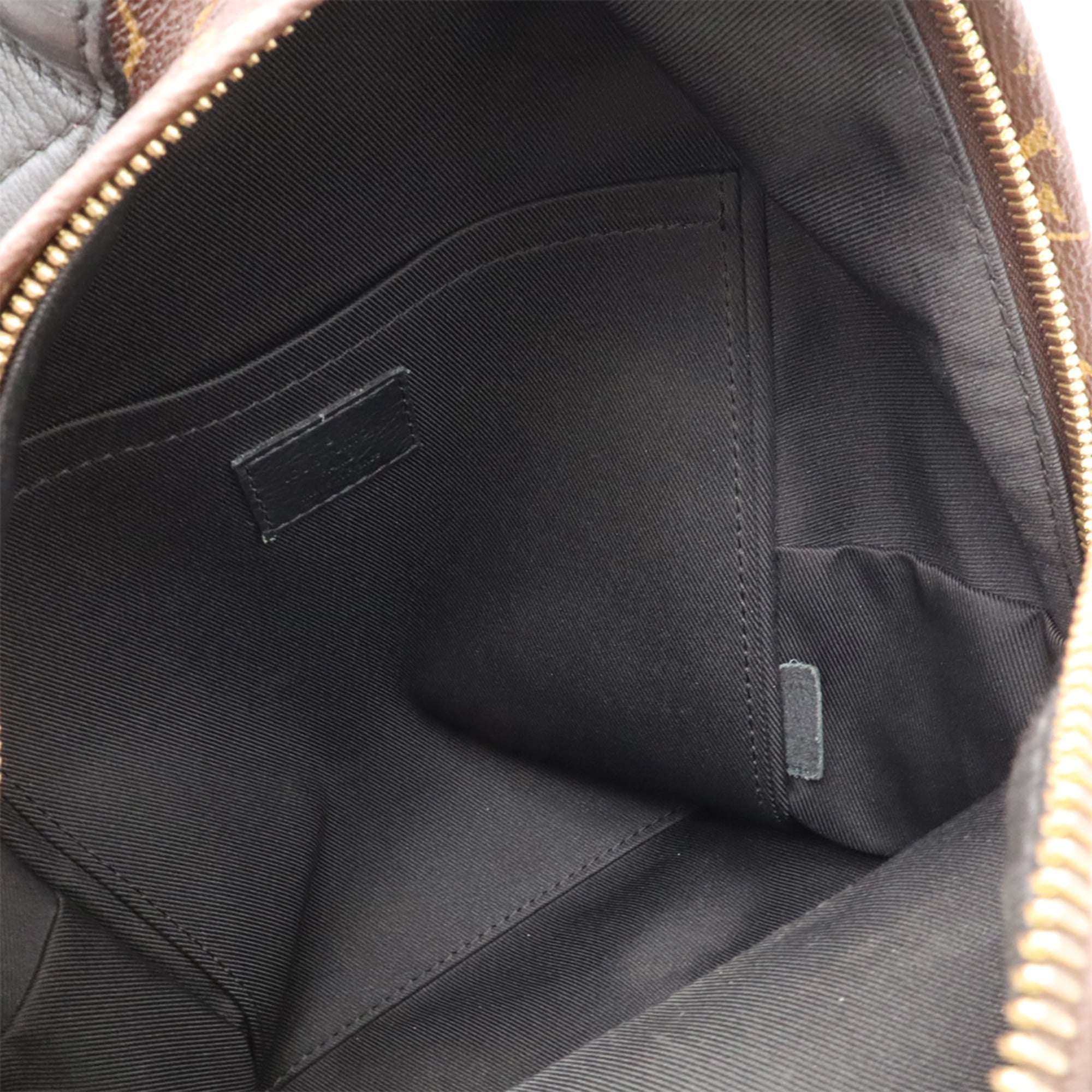 Louis Vuitton Brown Monogram Canvas Leather Backpack Shoulder Bag (Pre-Owned)