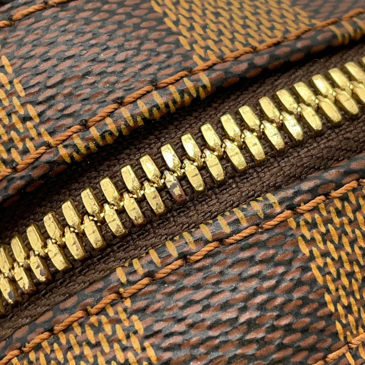 Louis Vuitton Brown Damier Canvas Ebene Damier Canvas Handbag Pouch Shoulder Bag Sling Bag (Pre-Owned)