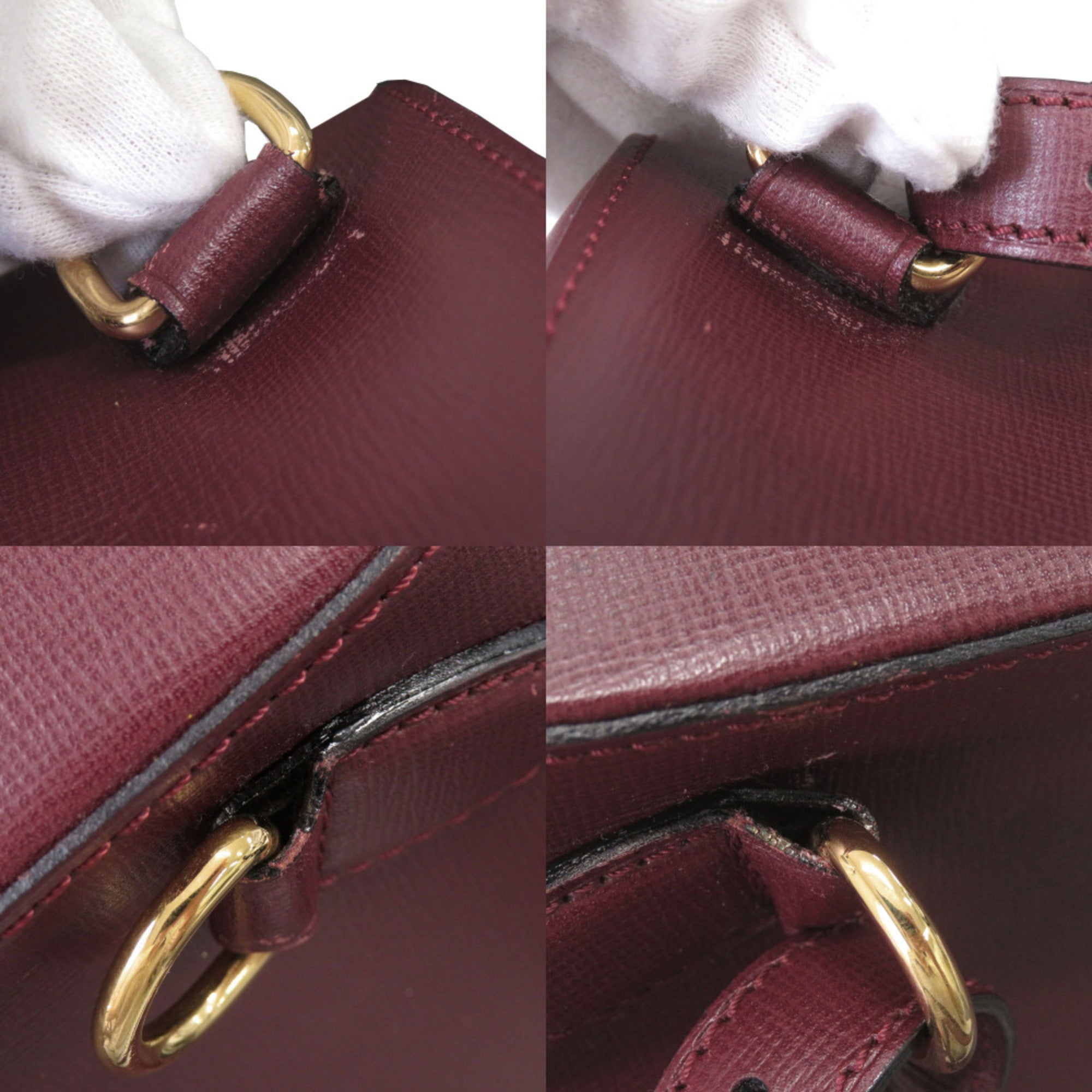 Cartier Bordeaux Leather Backpack (Pre-Owned)