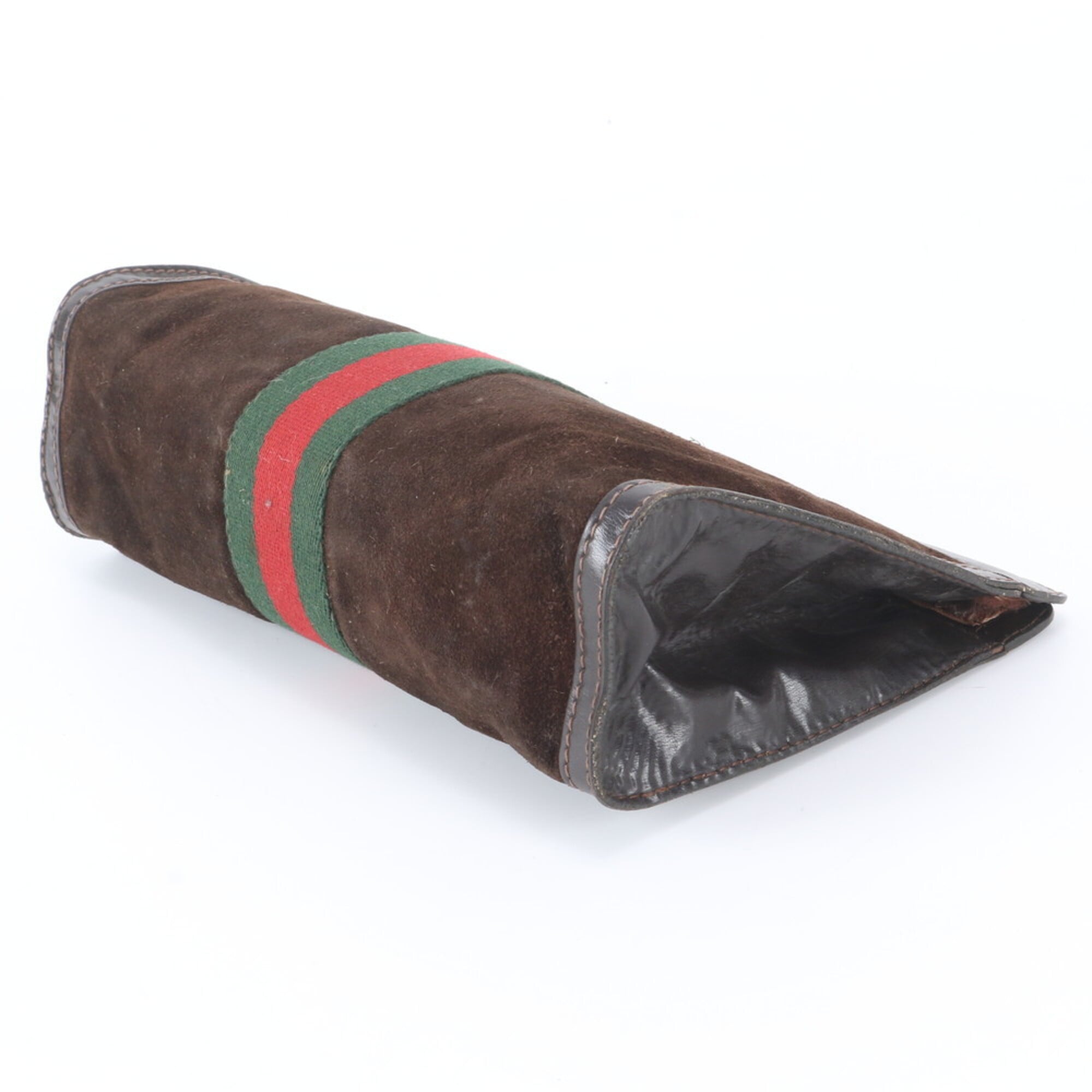 Gucci Brown Leather Handbag Pouch (Pre-Owned)