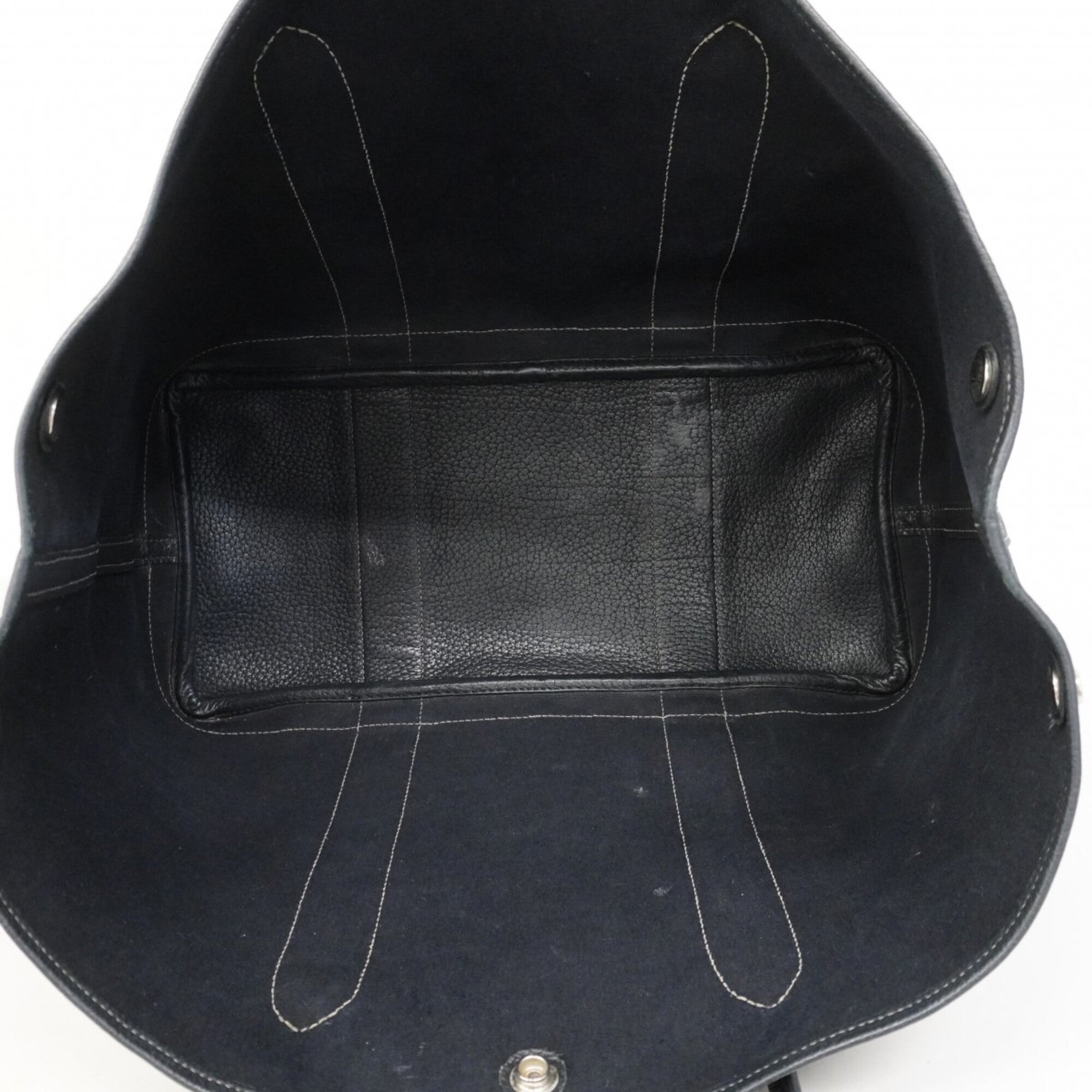 Hermes Black Toile Officier Tote Bag (Pre-Owned)