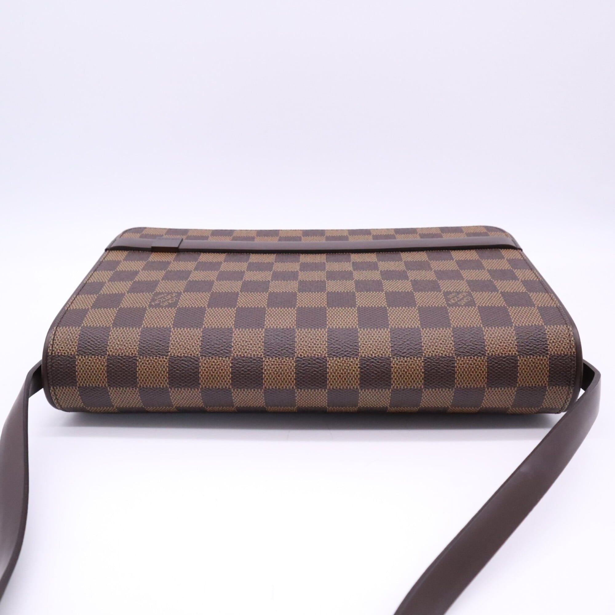 Louis Vuitton Damier Beige Brown Coated Canvas Leather Shoulder Bag (Pre-Owned)