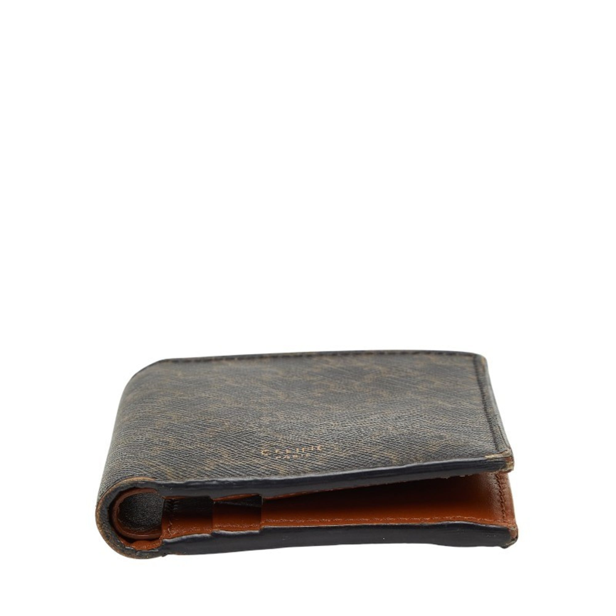 Celine Black Brown Pvc Leather Wallet (Bi-Fold) (Pre-Owned)