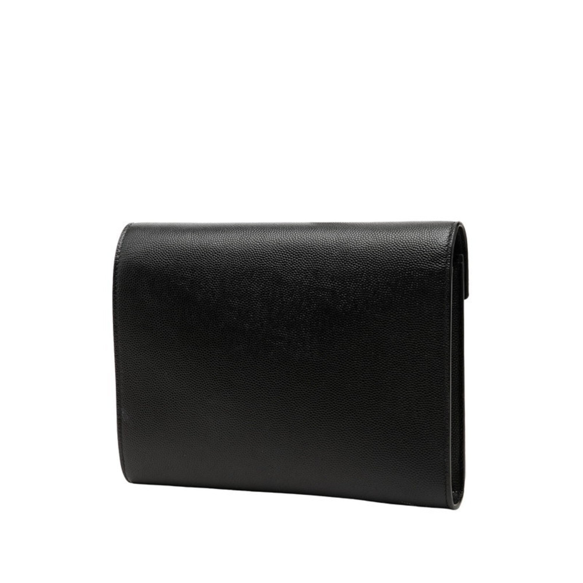Saint Laurent Black Leather Shoulder Bag (Pre-Owned)