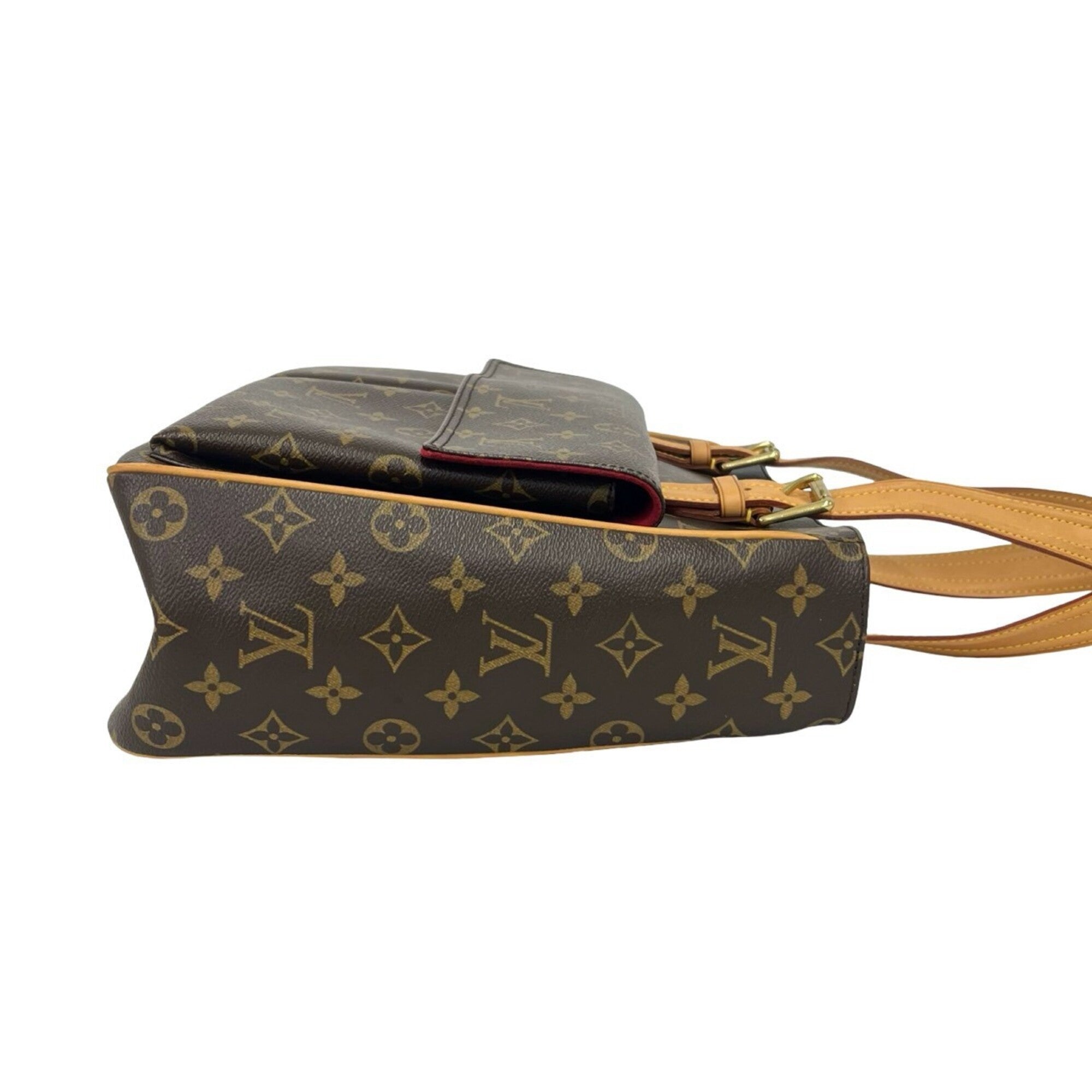 Louis Vuitton Brown Leather Pvc Shoulder Bag Tote Bag (Pre-Owned)