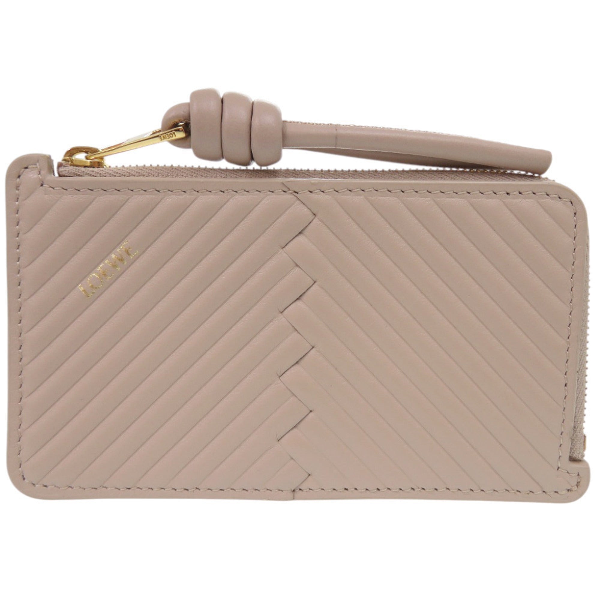 Loewe Beige Leather Coin Purse/Coin Case (Pre-Owned)
