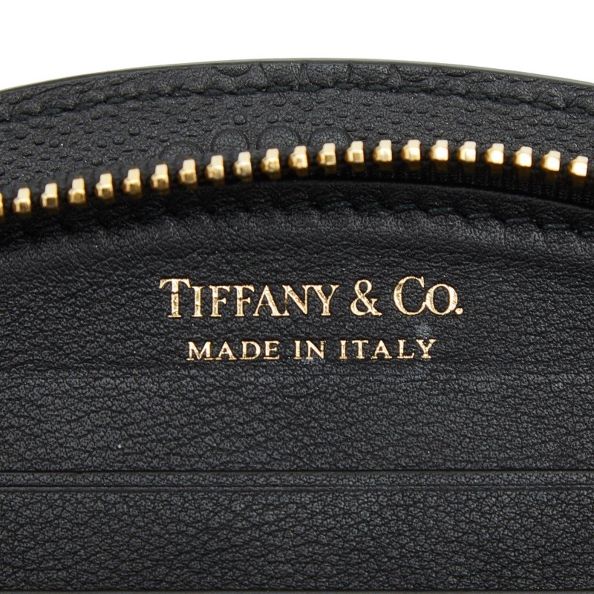 Tiffany Black Leather Long Wallet (Bi-Fold) (Pre-Owned)