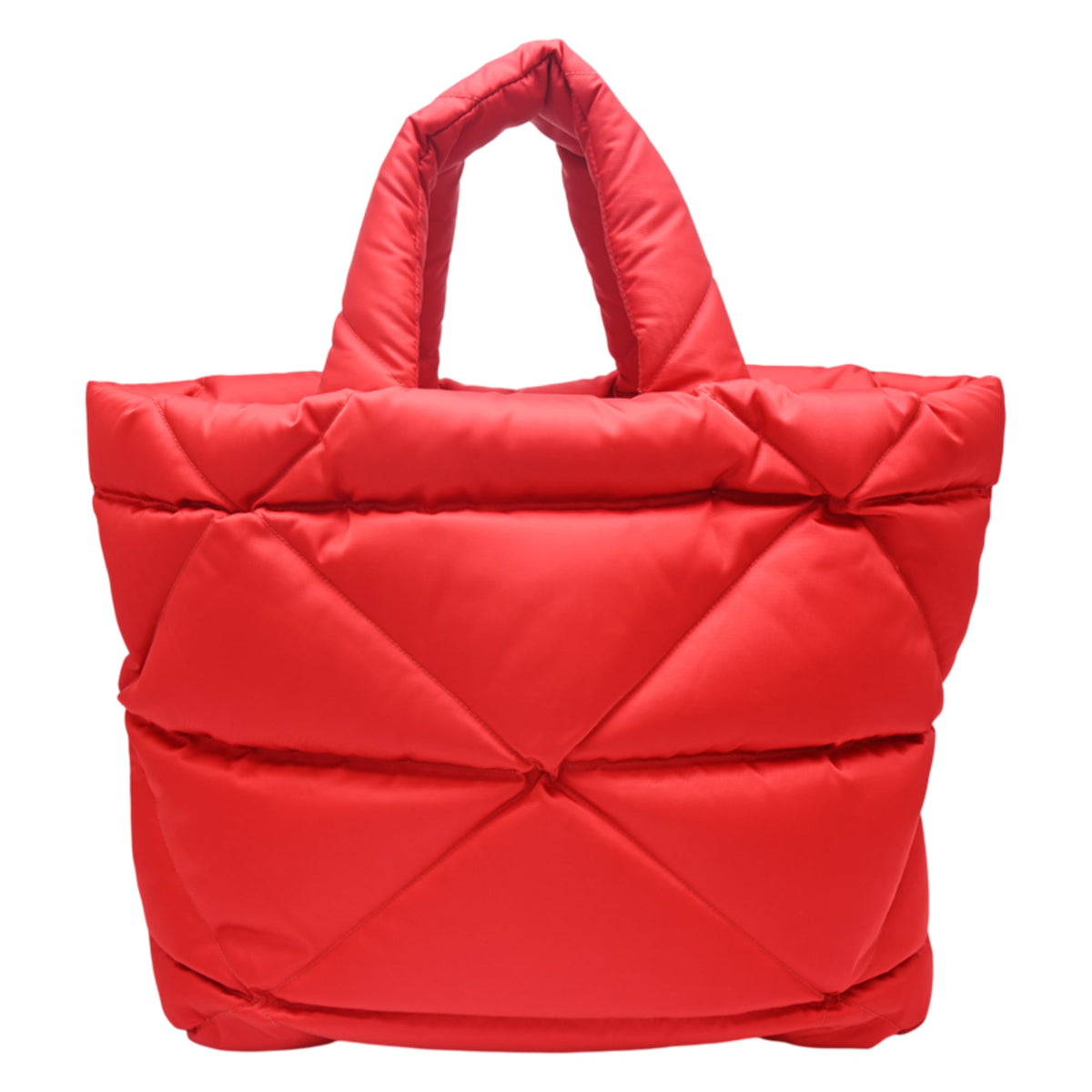 Prada Red Color Nylon Tote Bag (Pre-Owned)