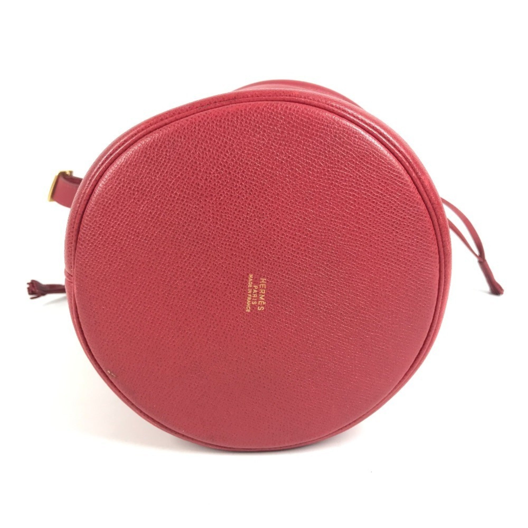 Hermes Red Color Courchevel Leather Shoulder Bag (Pre-Owned)