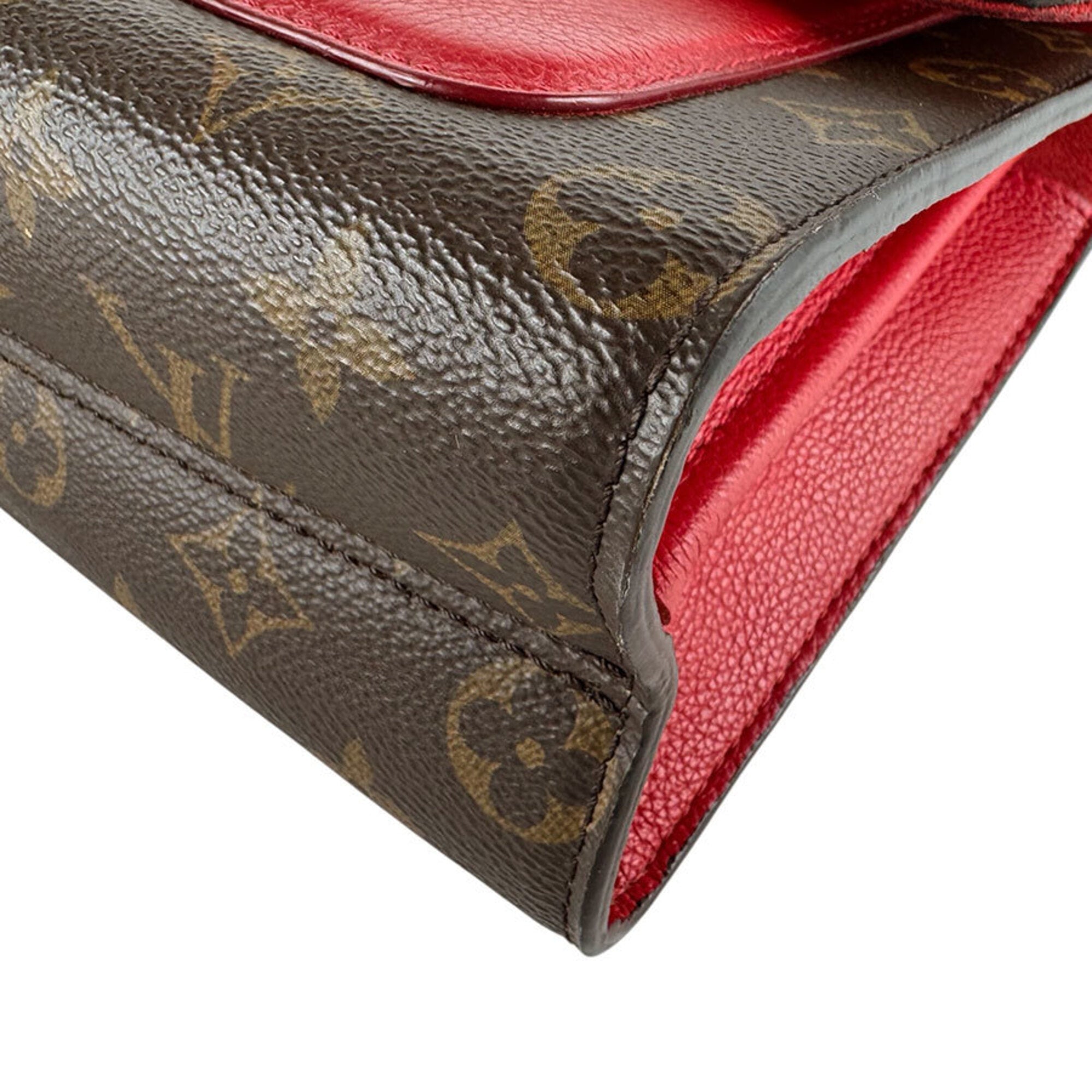 Louis Vuitton Brown Monogram Red Color Monogram Shoulder Bag (Pre-Owned)