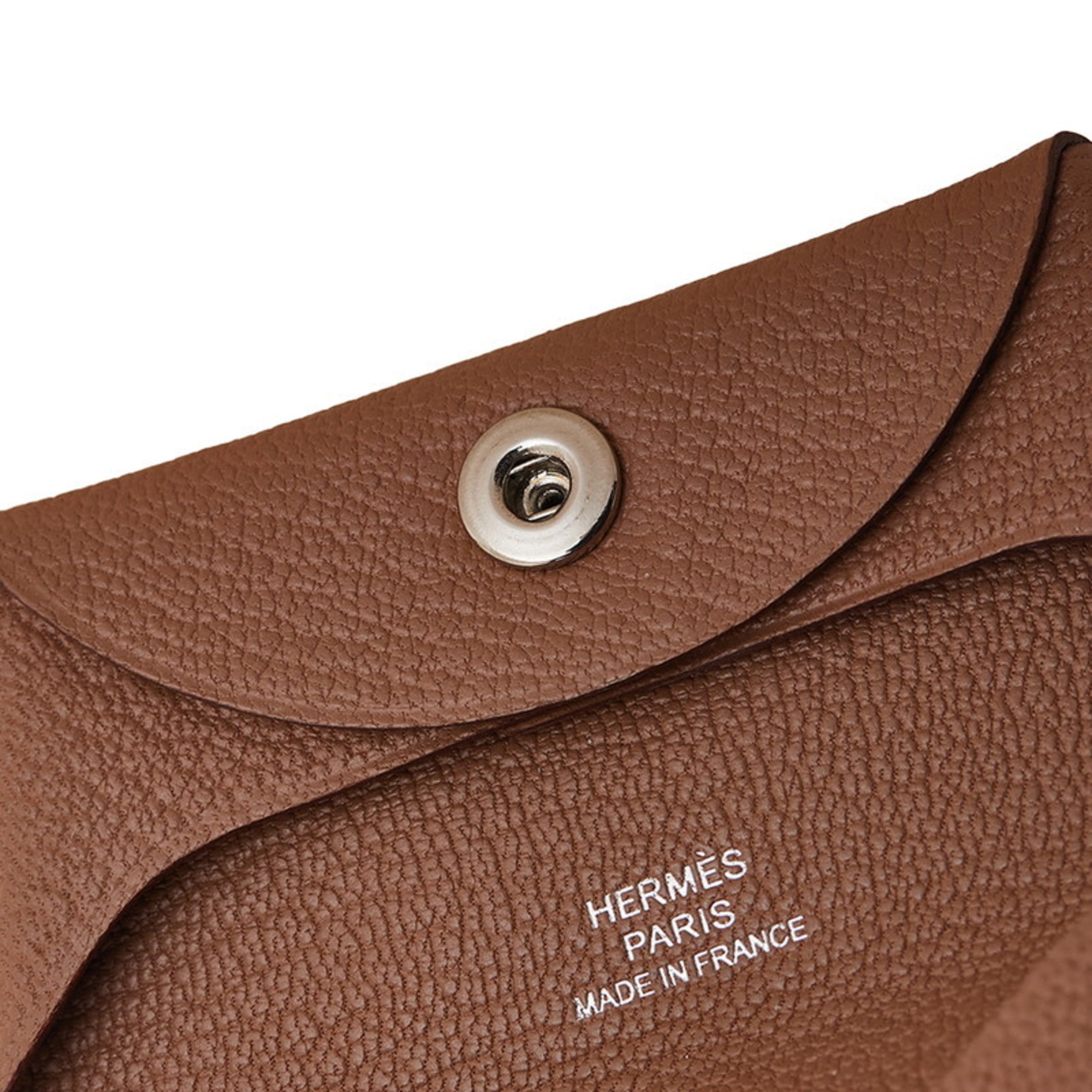Hermes Brown Chevre Leather Coin Purse/Coin Case (Pre-Owned)