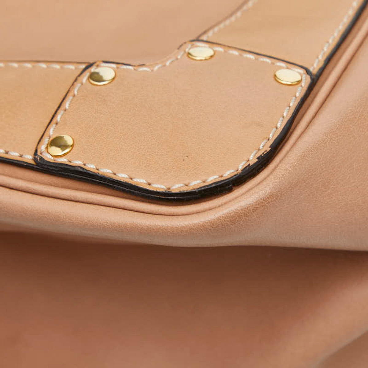 Chloé Pink Beige Leather Shoulder Bag Tote Bag (Pre-Owned)