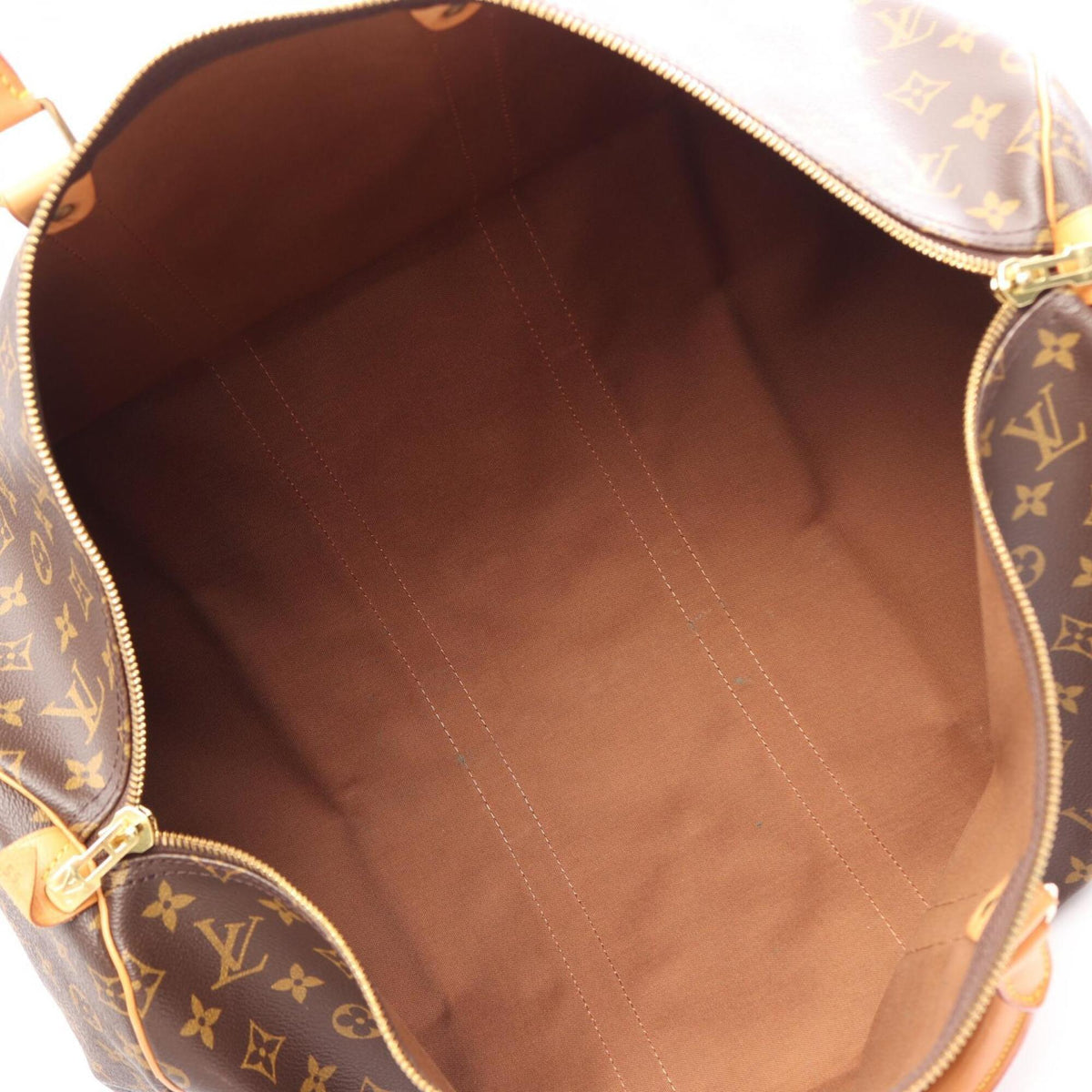 Louis Vuitton Brown Monogram Coated Canvas Leather Boston Bag Handbag (Pre-Owned)