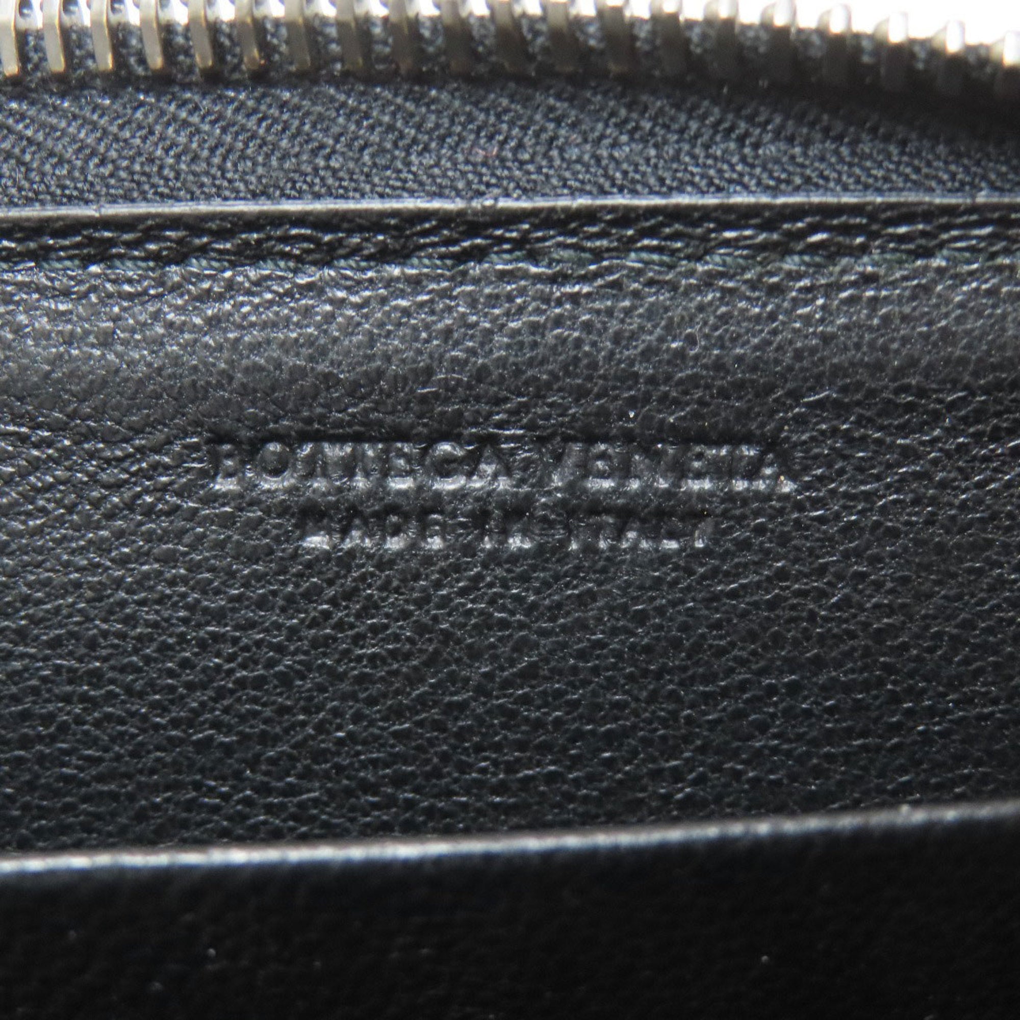 Bottega Veneta Intrecciato Black Leather Coin Purse/Coin Case (Pre-Owned)