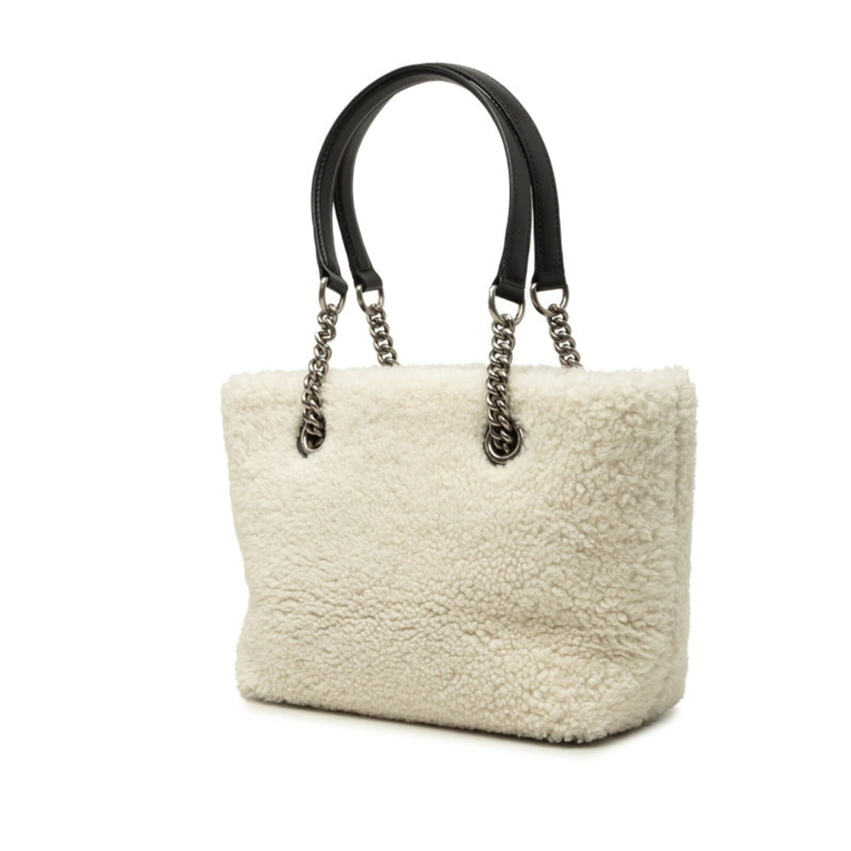 Balenciaga Black White Leather Tote Bag (Pre-Owned)