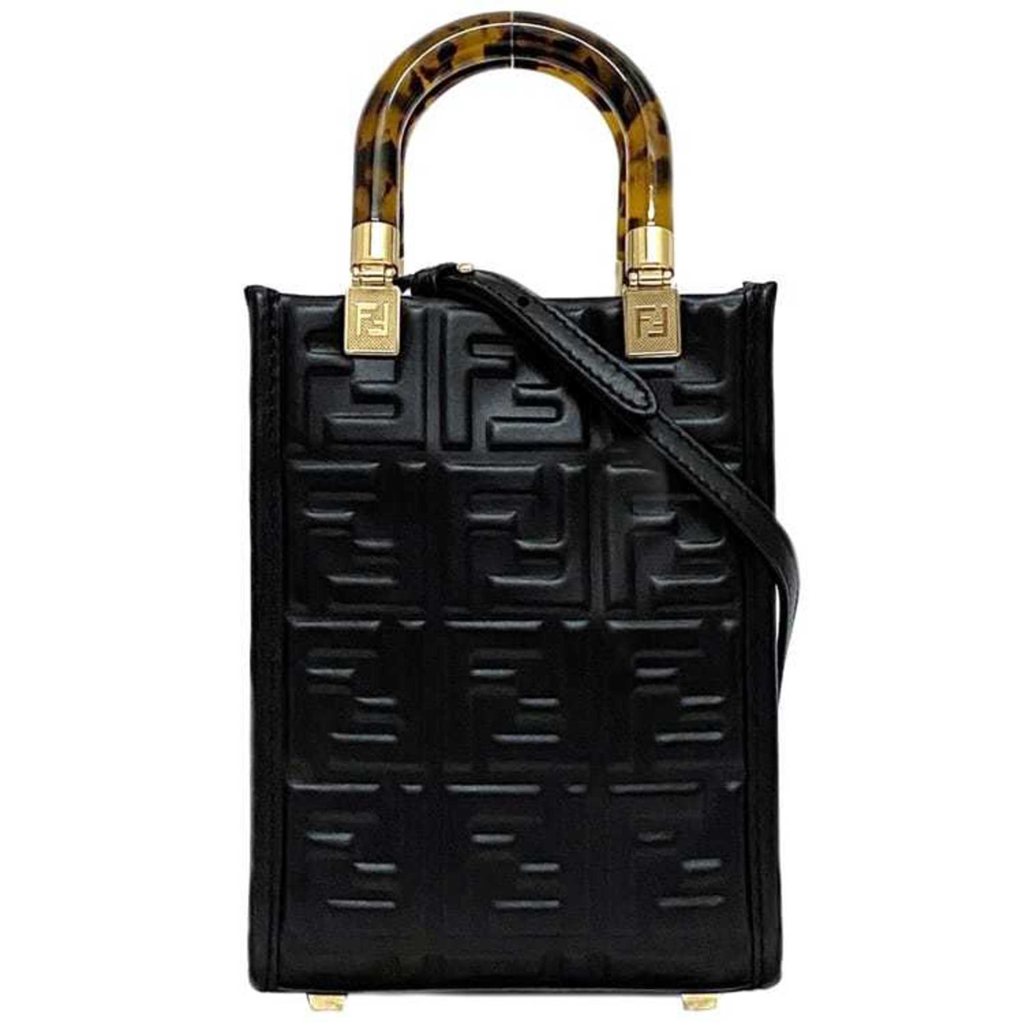 Fendi Black Leather Handbag (Pre-Owned)