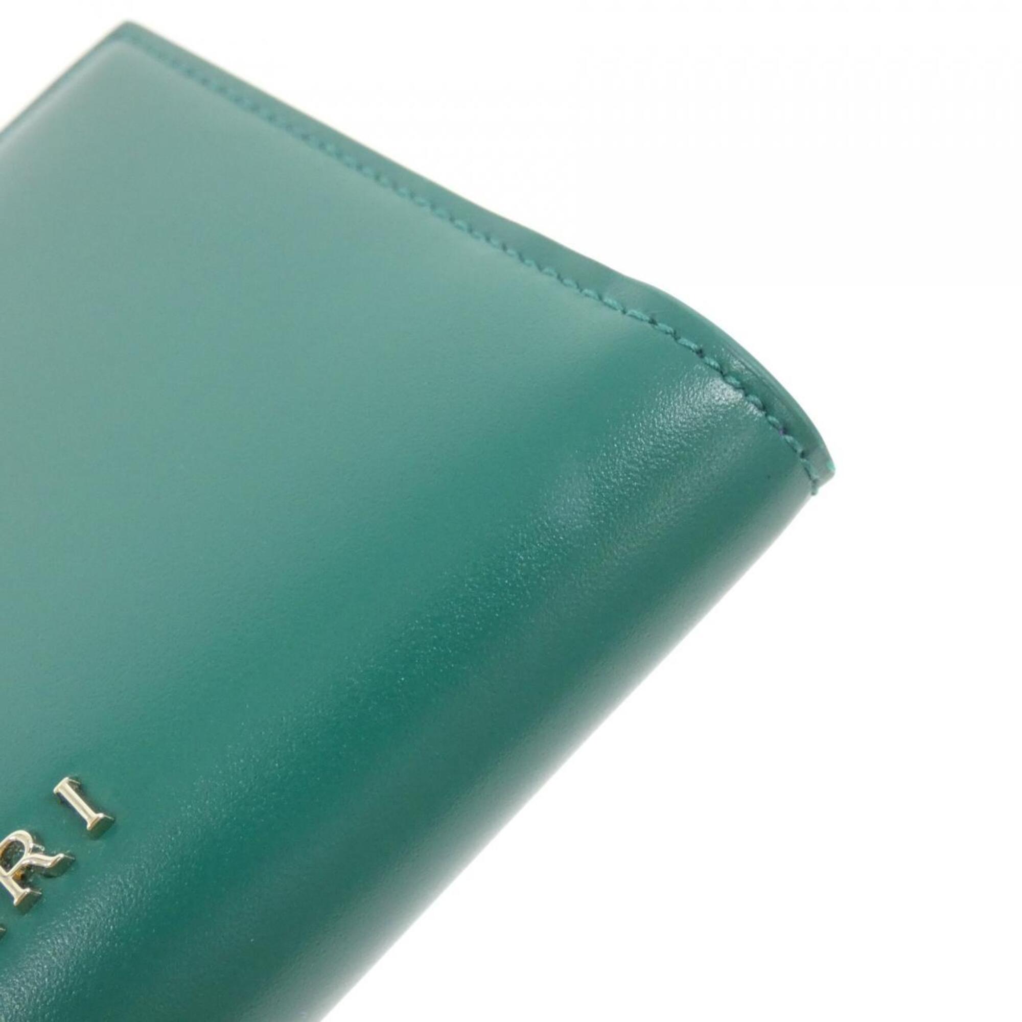 Bvlgari Emerald Green Leather Wallet (Bi-Fold) (Pre-Owned)