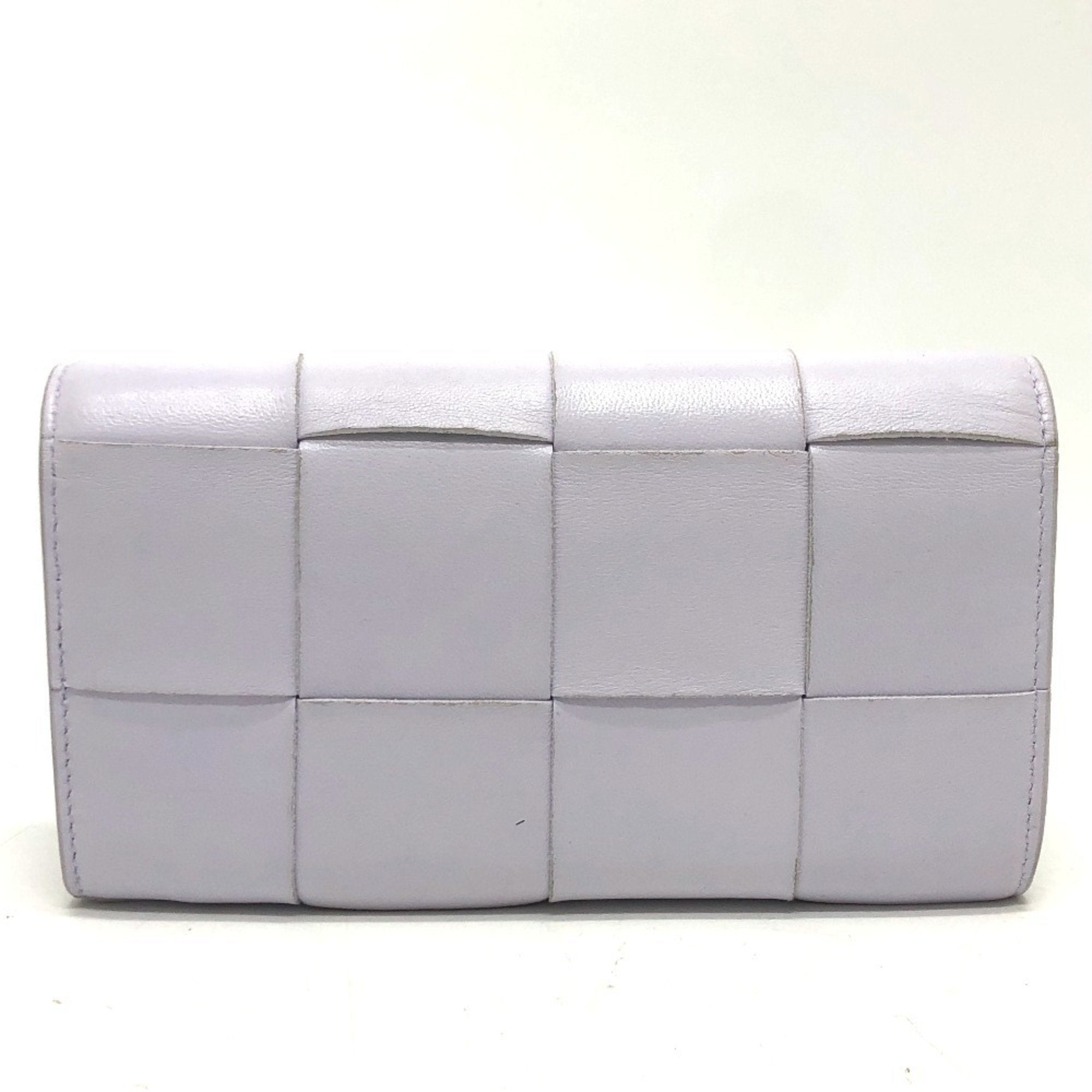 Bottega Veneta Purple Leather Long Wallet (Bi-Fold) (Pre-Owned)