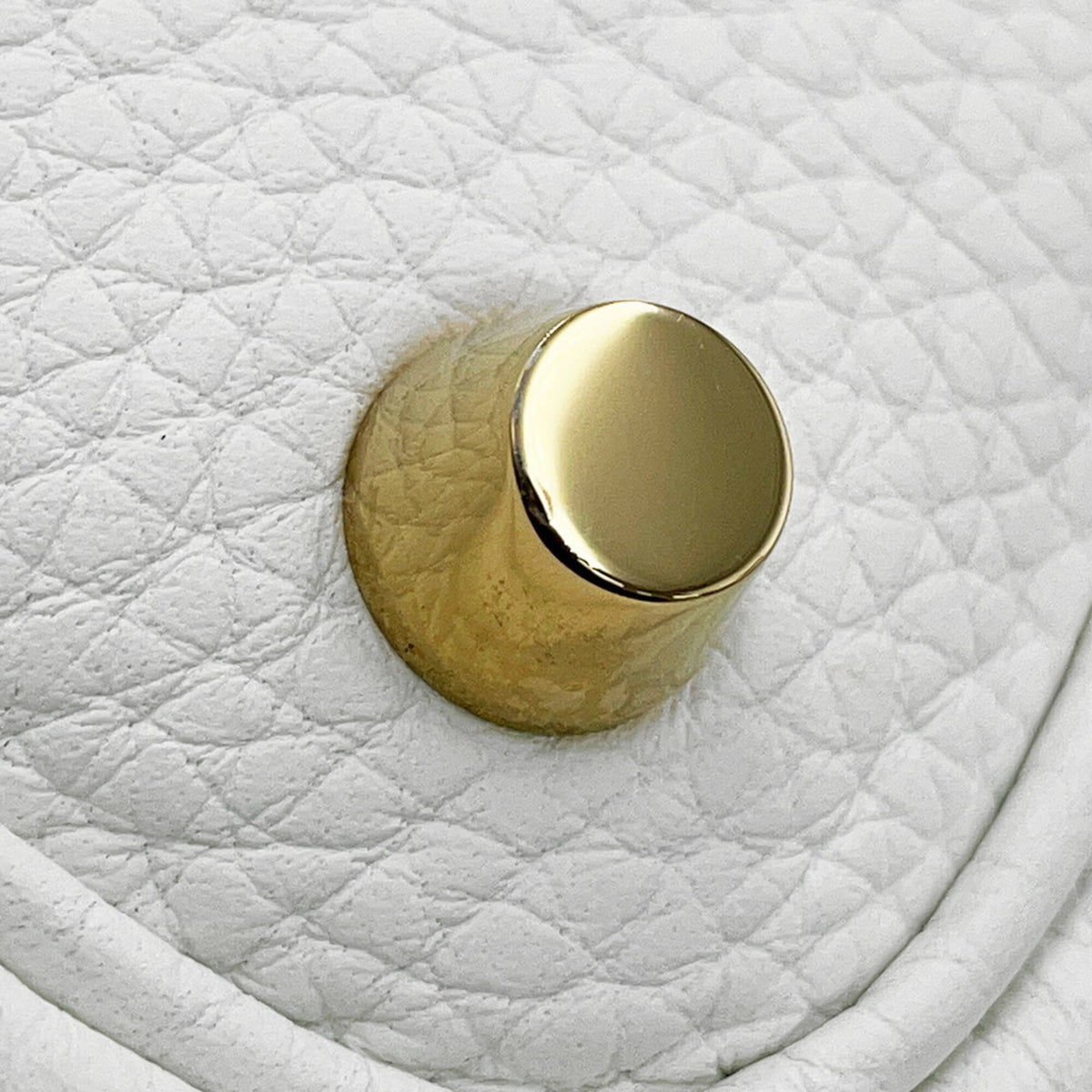 Hermes Picotin White Taurillon Clemence Leather Swift Leather Handbag (Pre-Owned)