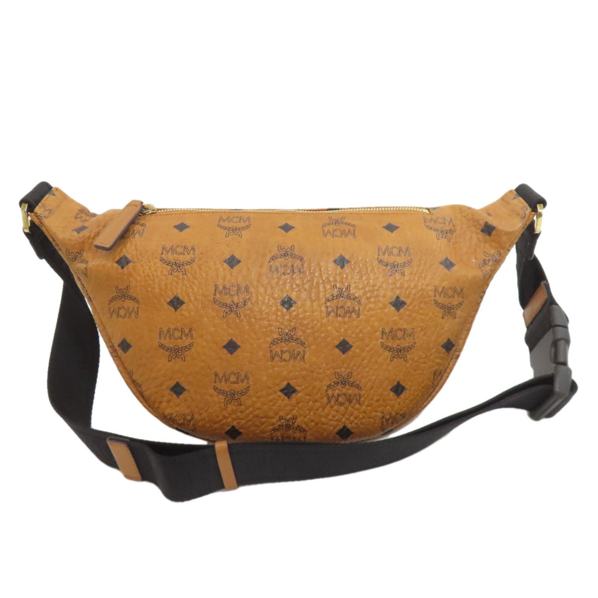 Mcm Brown Pvc Fanny Pack (Pre-Owned)