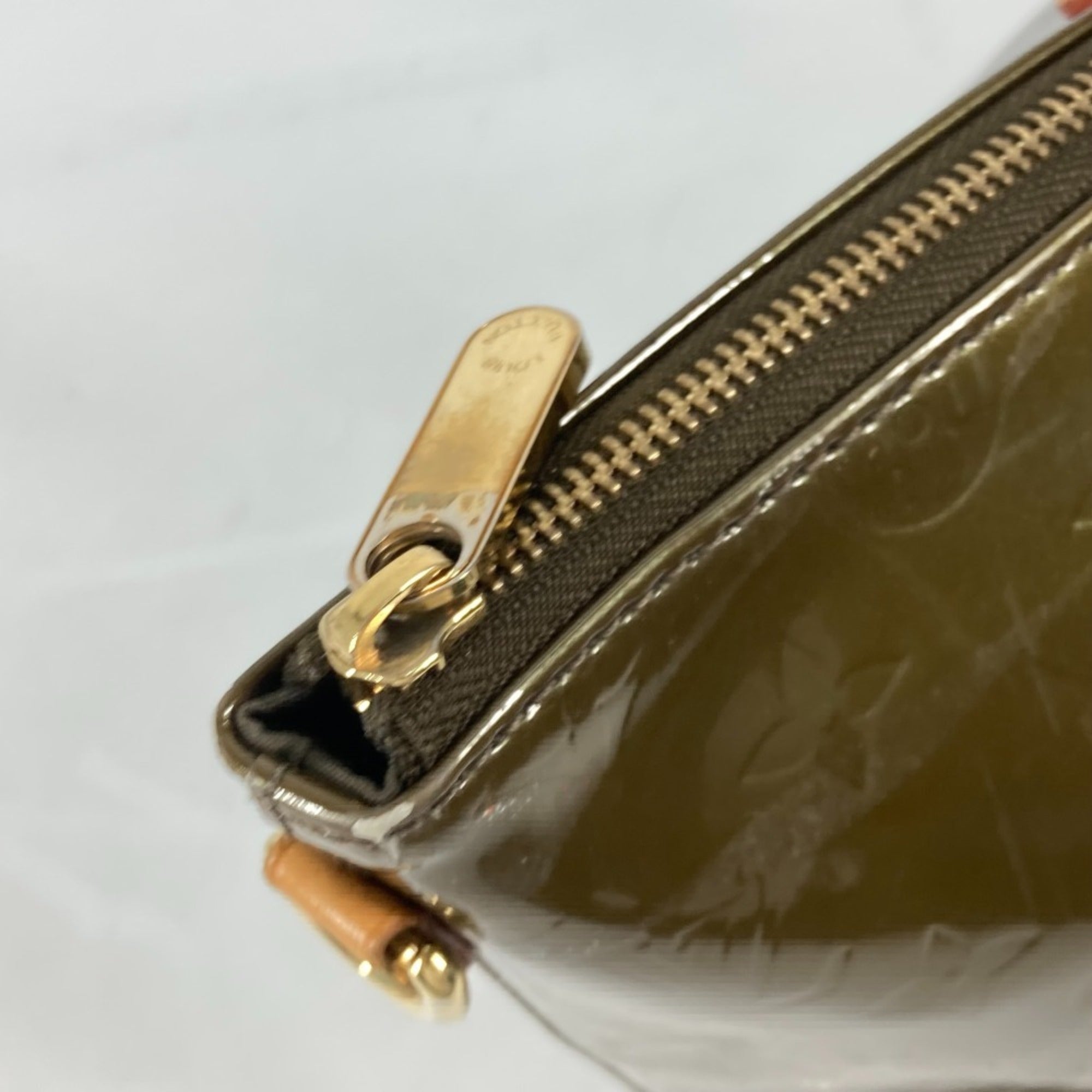 Louis Vuitton Khaki Vert Bronze Monogram Vernis Shoulder Bag Tote Bag (Pre-Owned)
