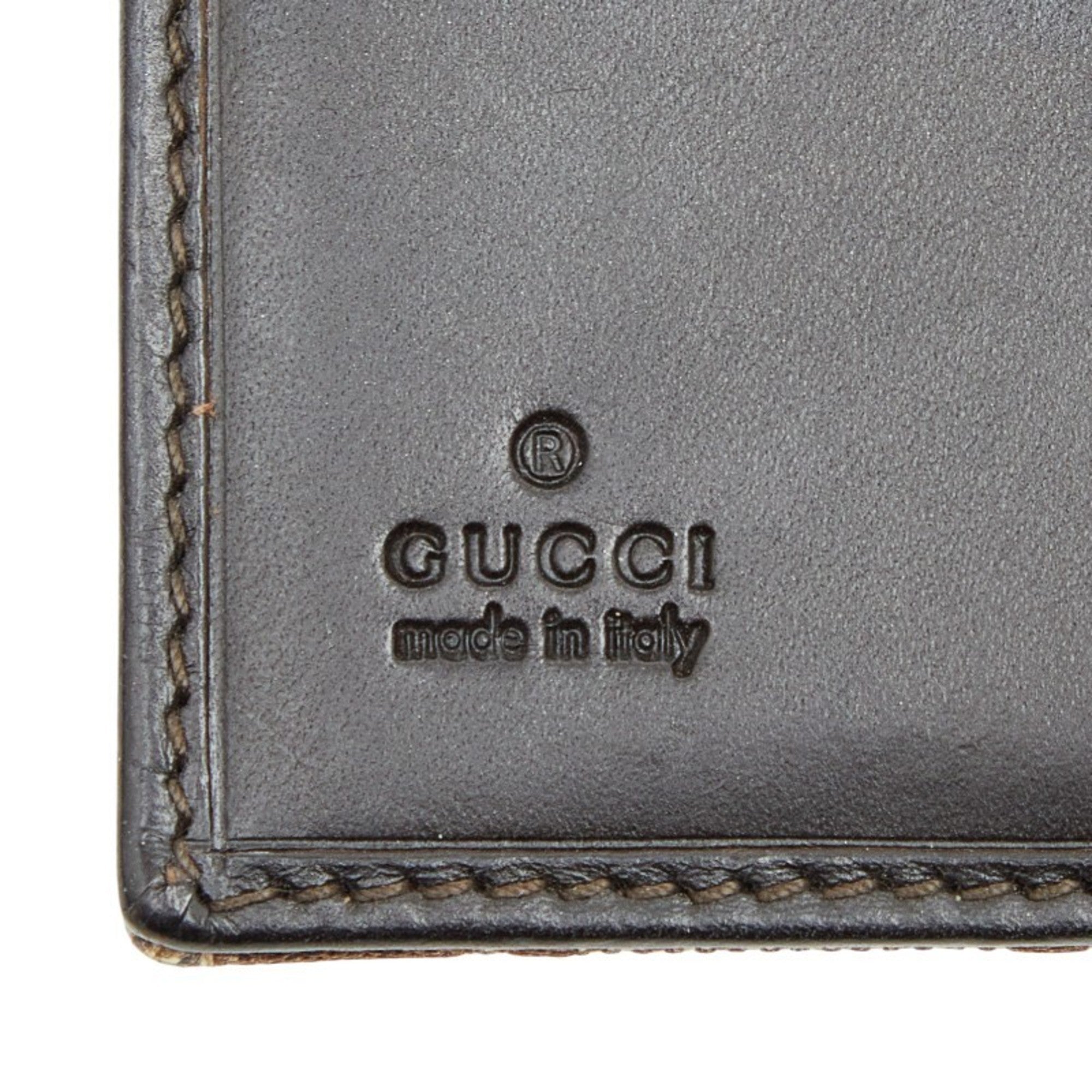 Gucci Beige Multi-Color Canvas Leather Wallet (Bi-Fold) (Pre-Owned)