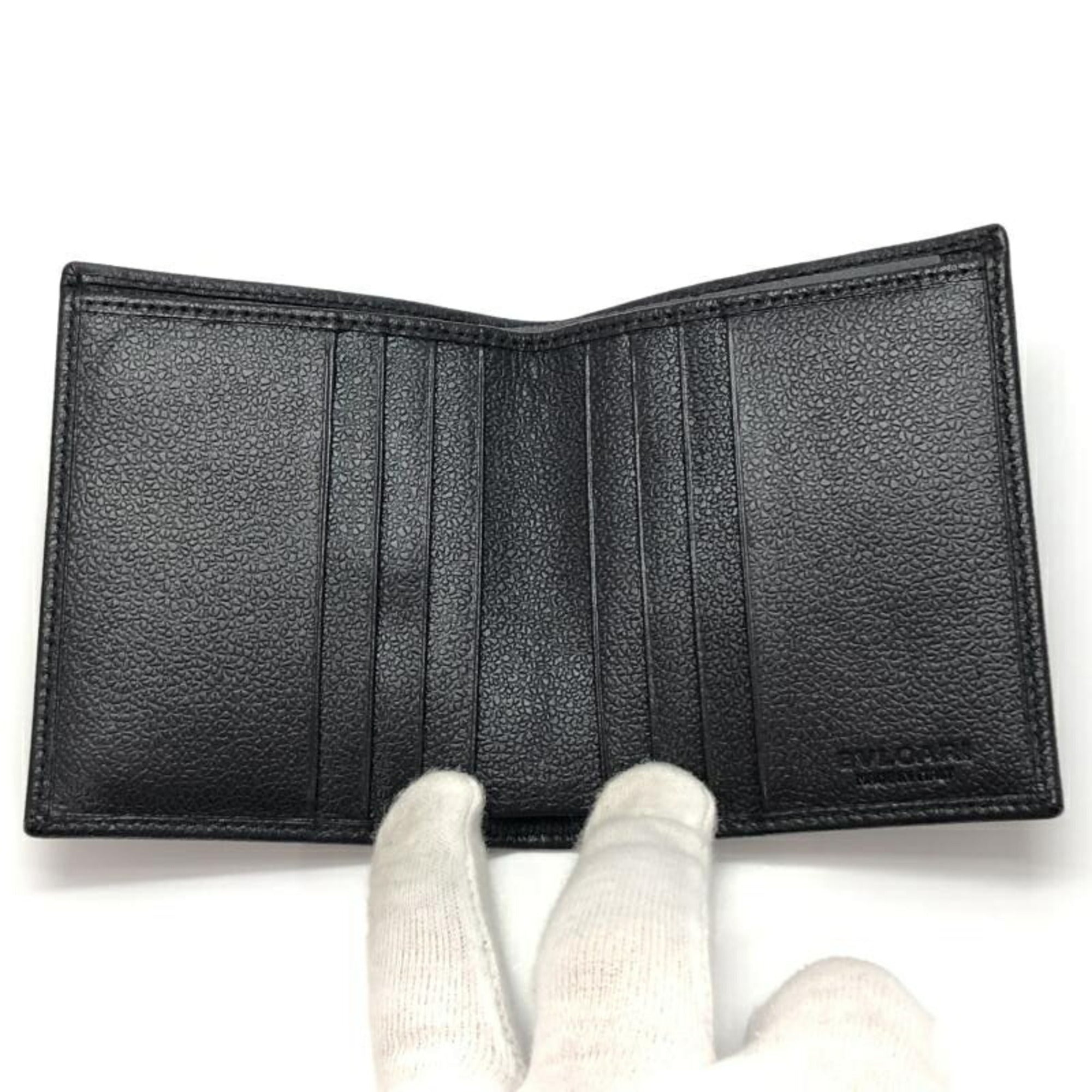 Bvlgari Black Leather Wallet (Bi-Fold) (Pre-Owned)