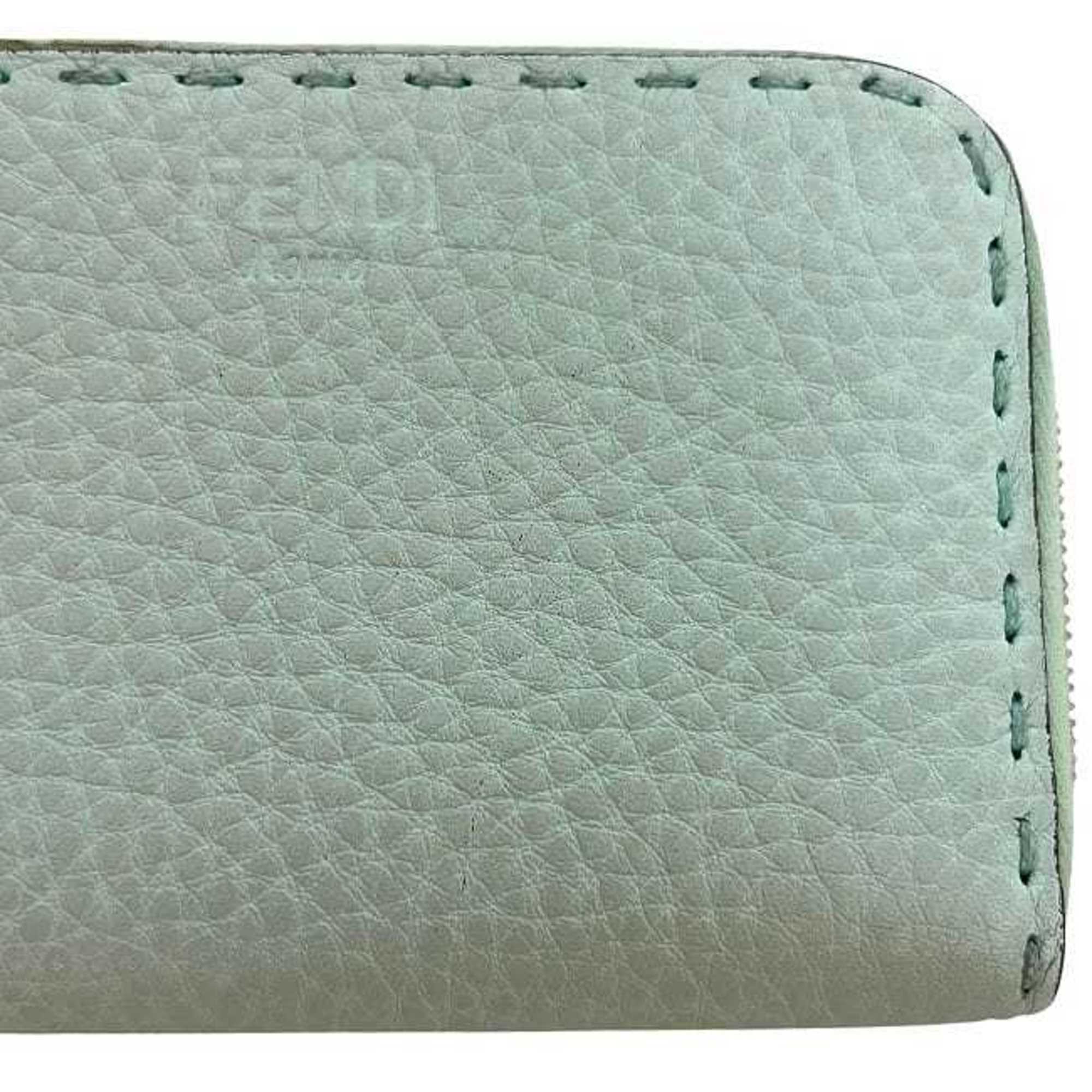 Fendi Light Green Leather Coin Purse/Coin Case (Pre-Owned)