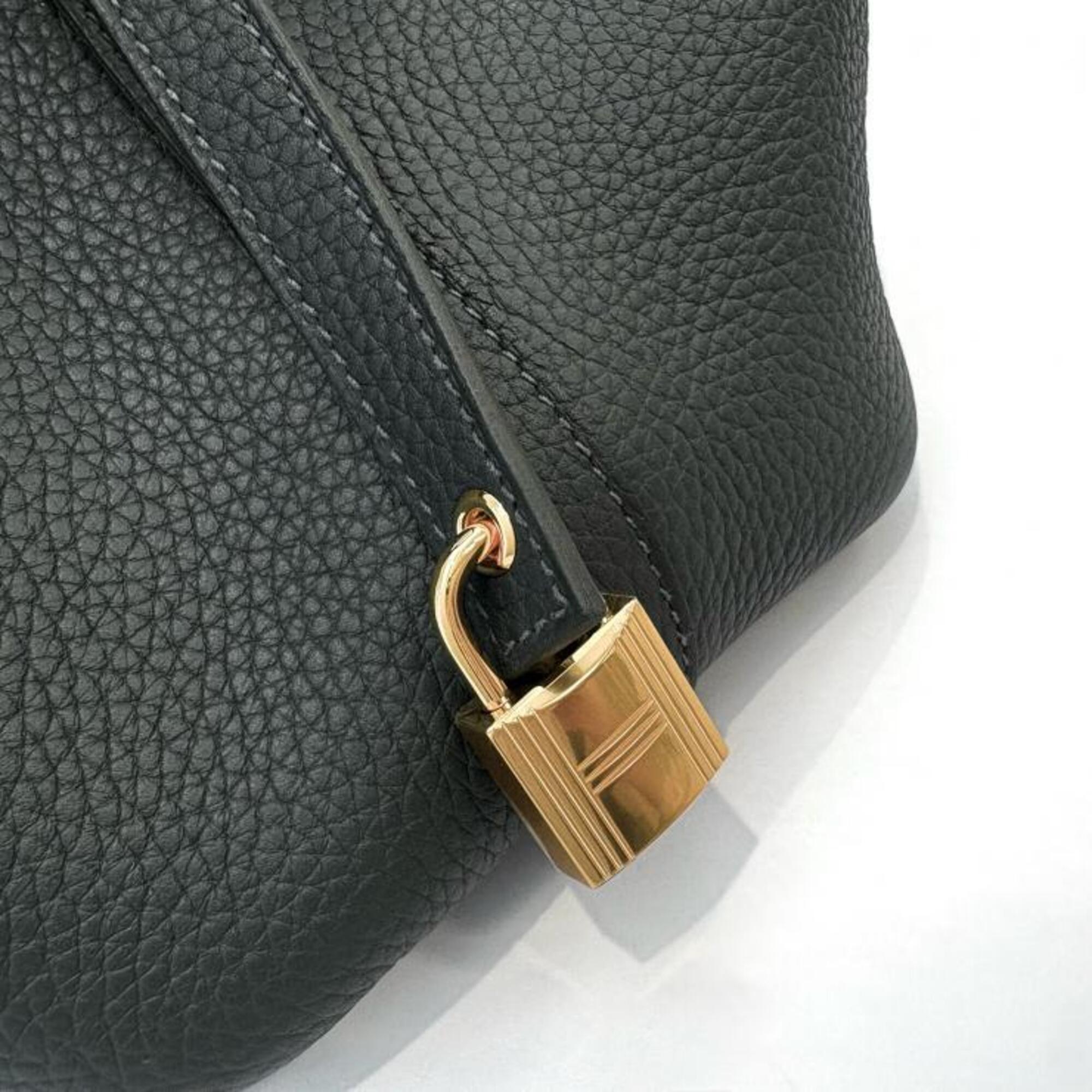 Hermes Green Taurillon Clemence Leather Handbag (Pre-Owned)