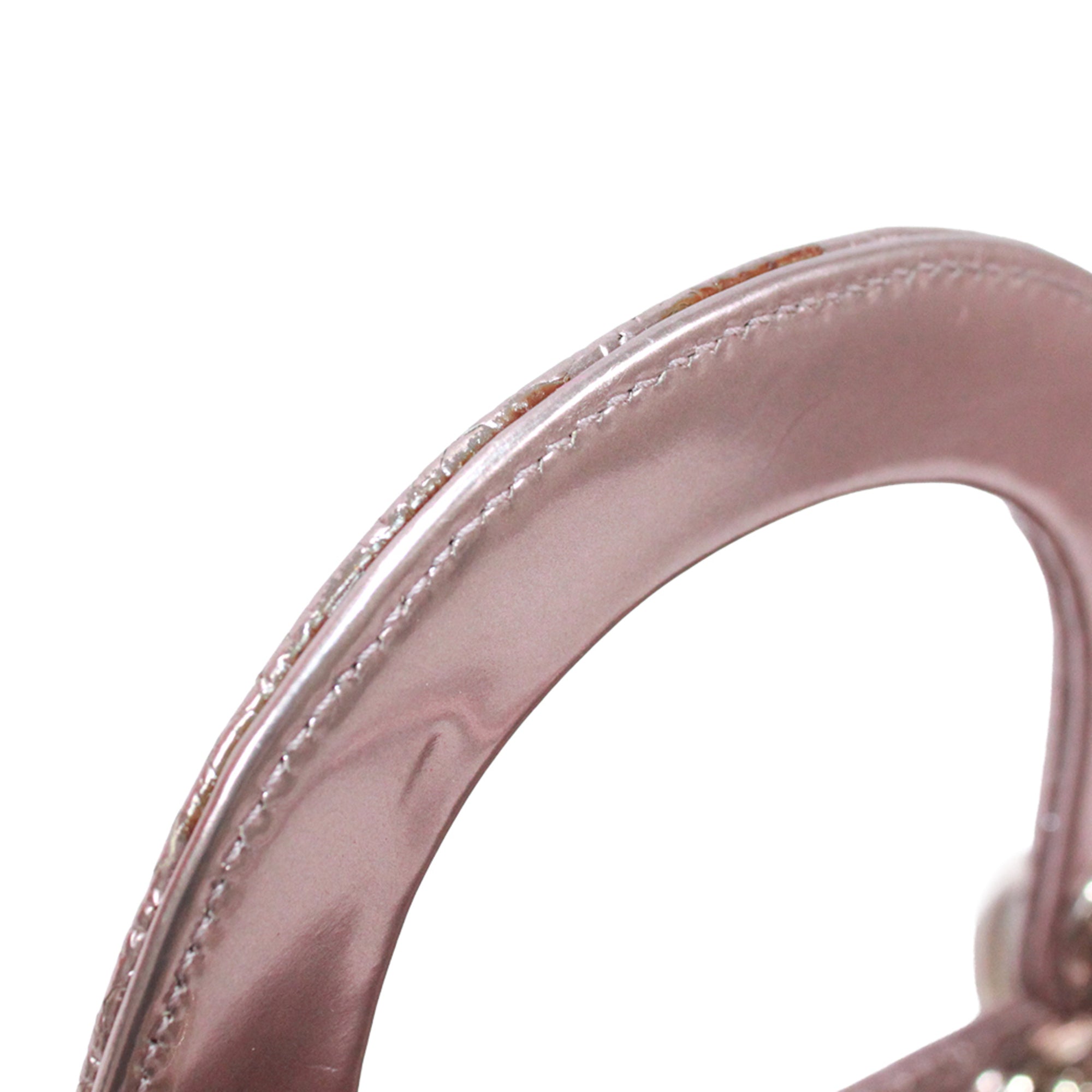 Christian Dior Metallic Pink Patent Leather Shoulder Bag (Pre-Owned)