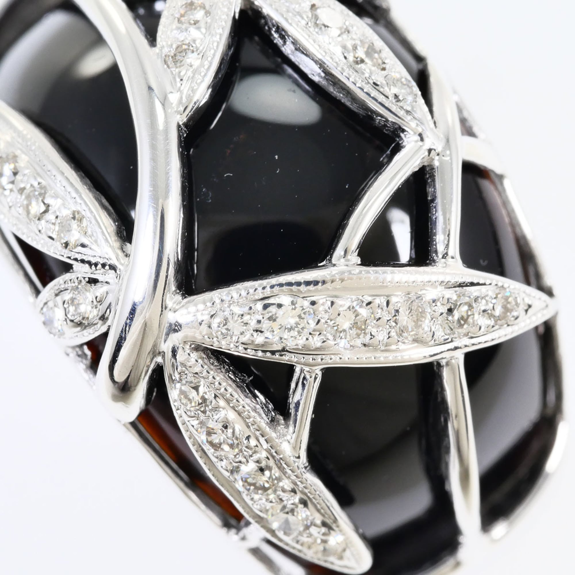 Unbranded Black White Gold White Gold (18K) Band Ring (Pre-Owned)