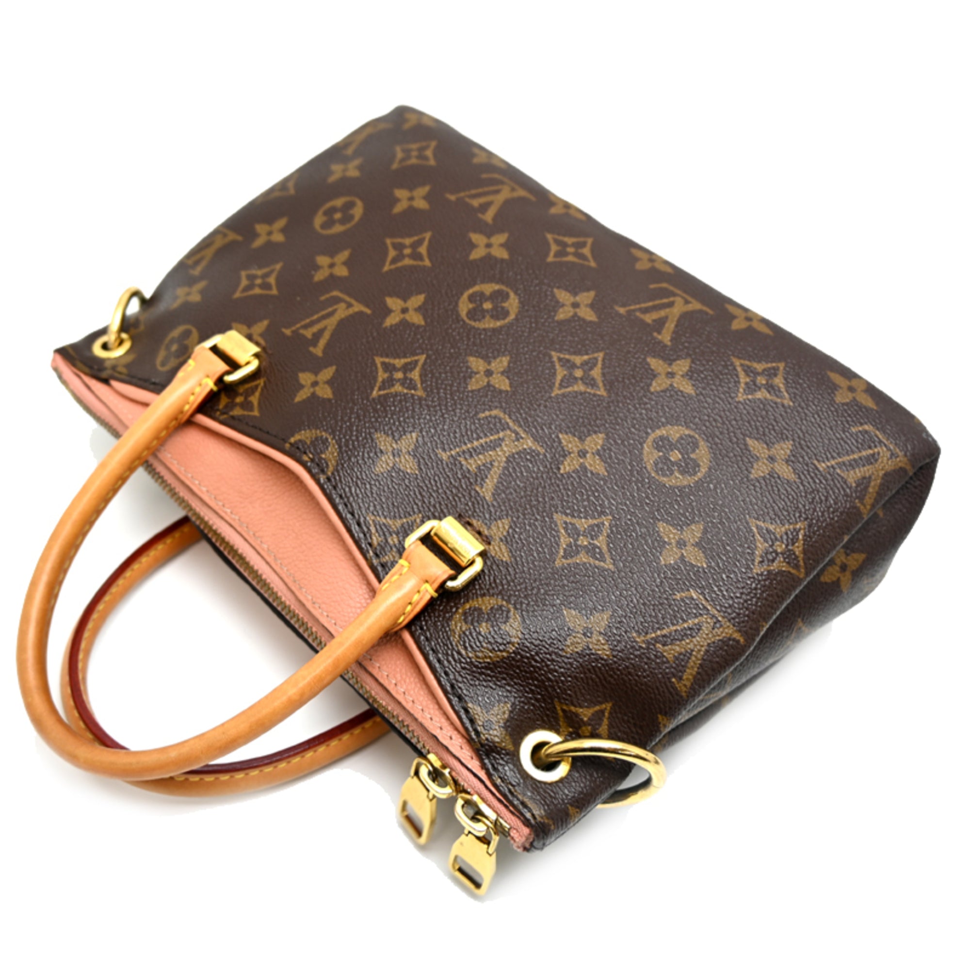 Louis Vuitton Brown Pink Monogram Handbag (Pre-Owned)