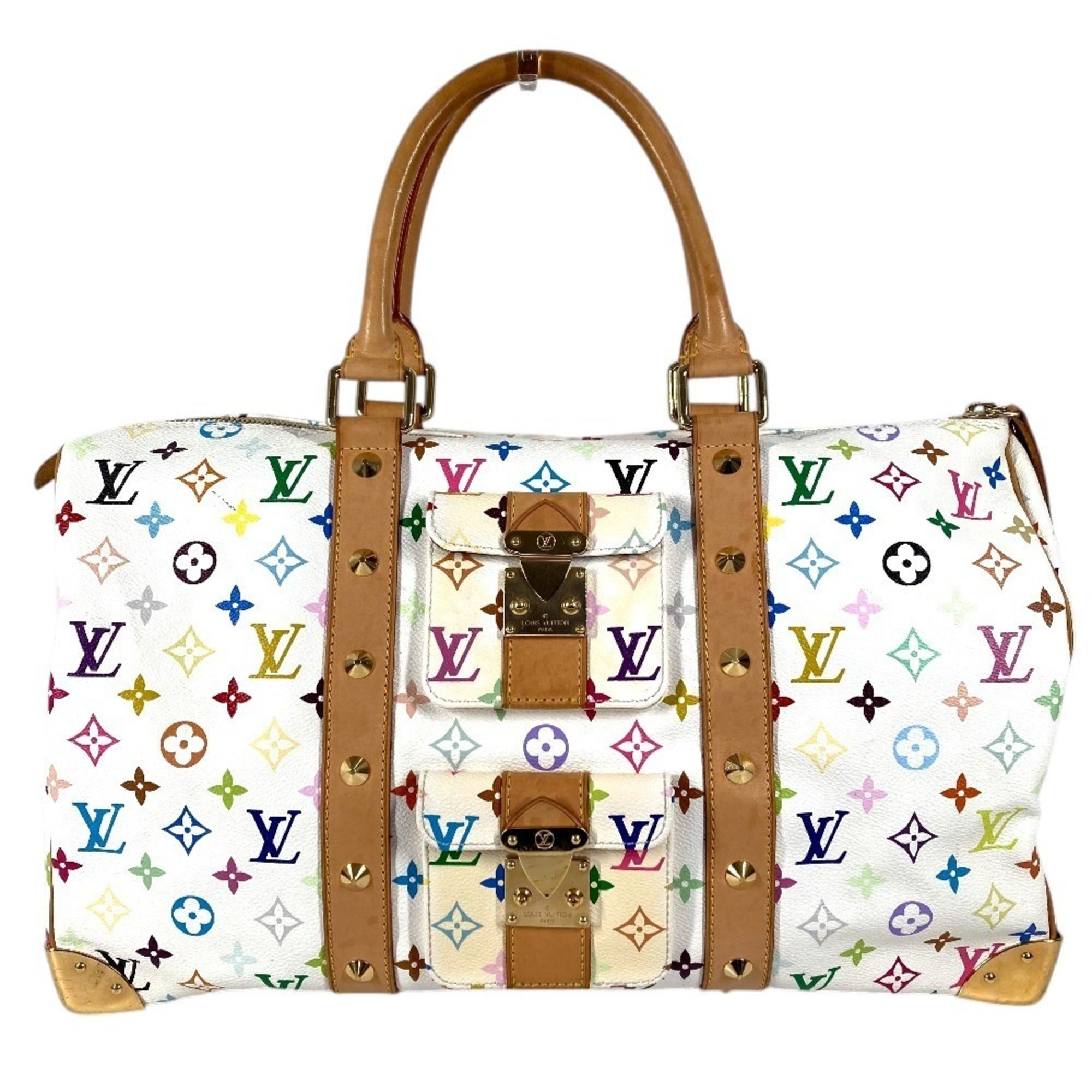 Louis Vuitton Monogram Multicolore Blanc White Monogram Multicolore Boston Bag Handbag (Pre-Owned)