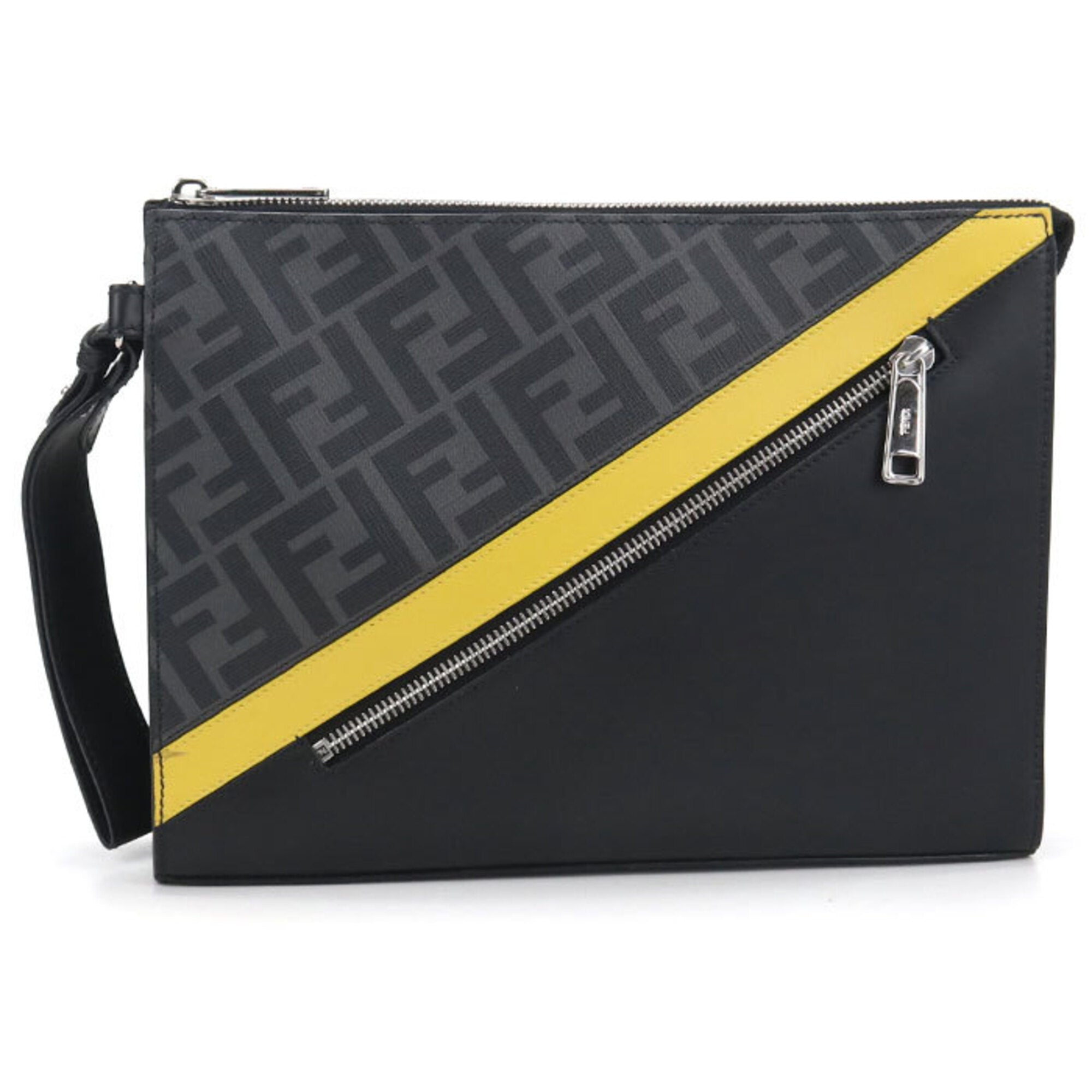 Fendi Black Pvc Leather Clutch Bag (Pre-Owned)