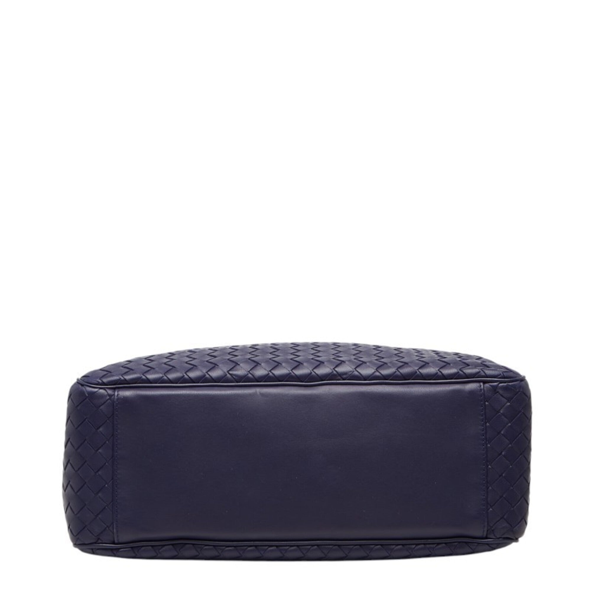 Bottega Veneta Navy Leather Handbag Shoulder Bag (Pre-Owned)