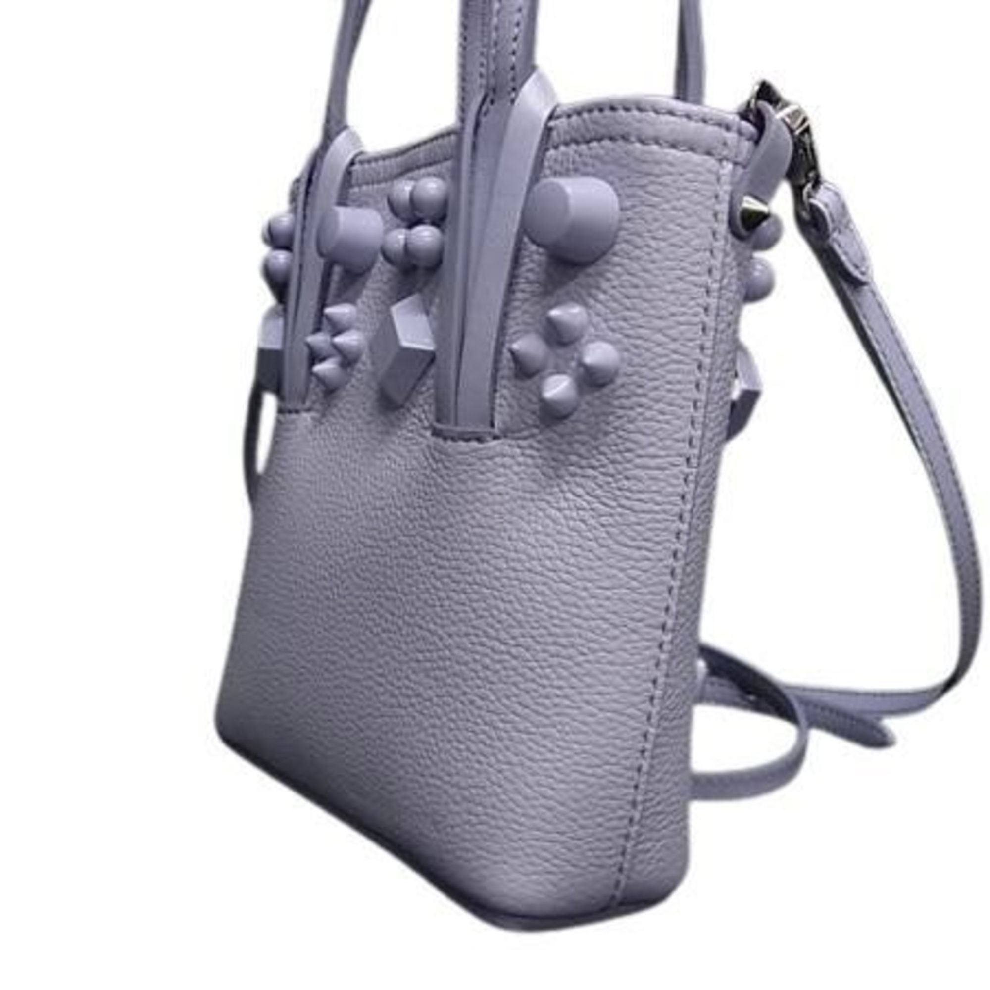 Christian Louboutin Light Purple Leather Handbag Shoulder Bag Tote Bag (Pre-Owned)