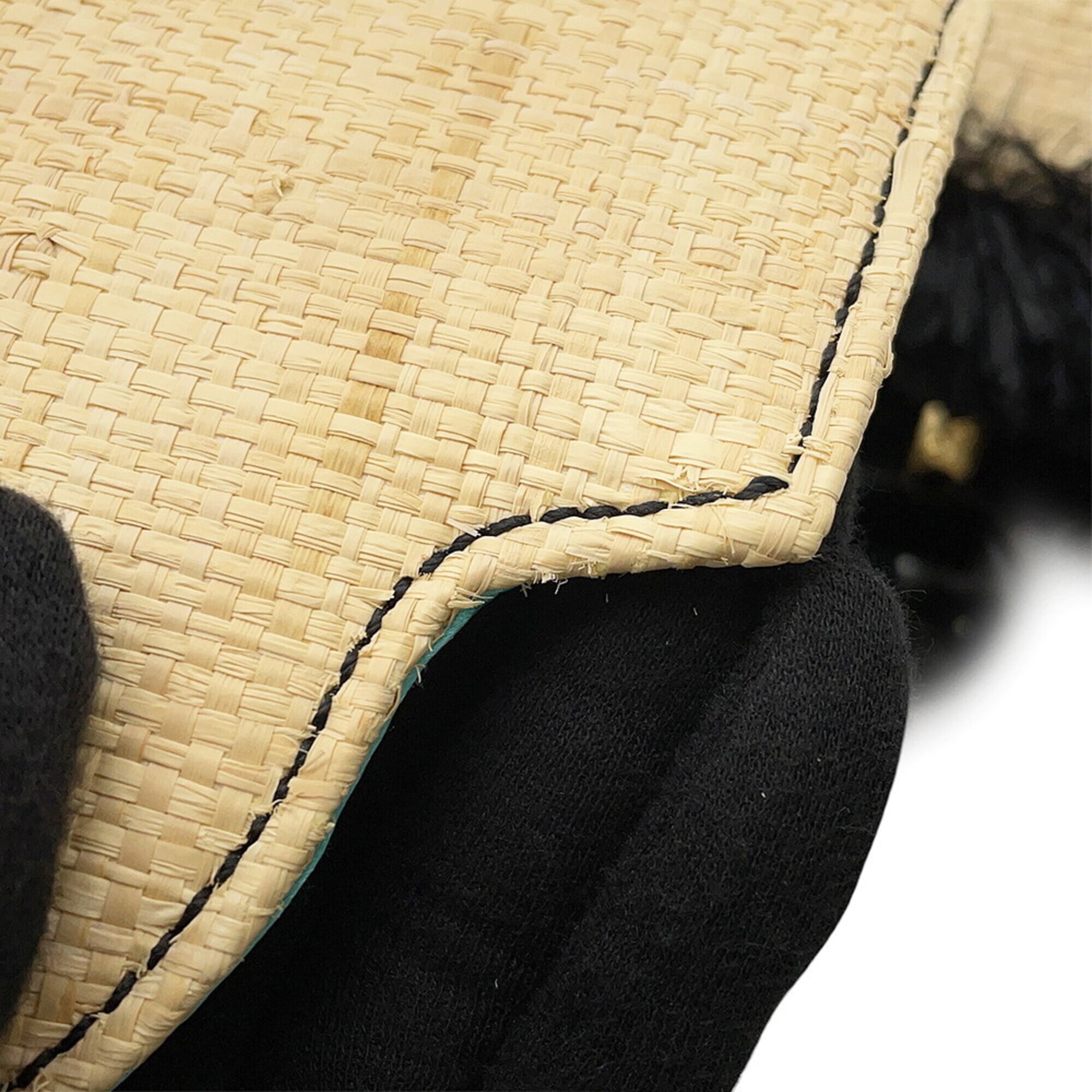 Louis Vuitton Natural Noir Raffia Handbag (Pre-Owned)